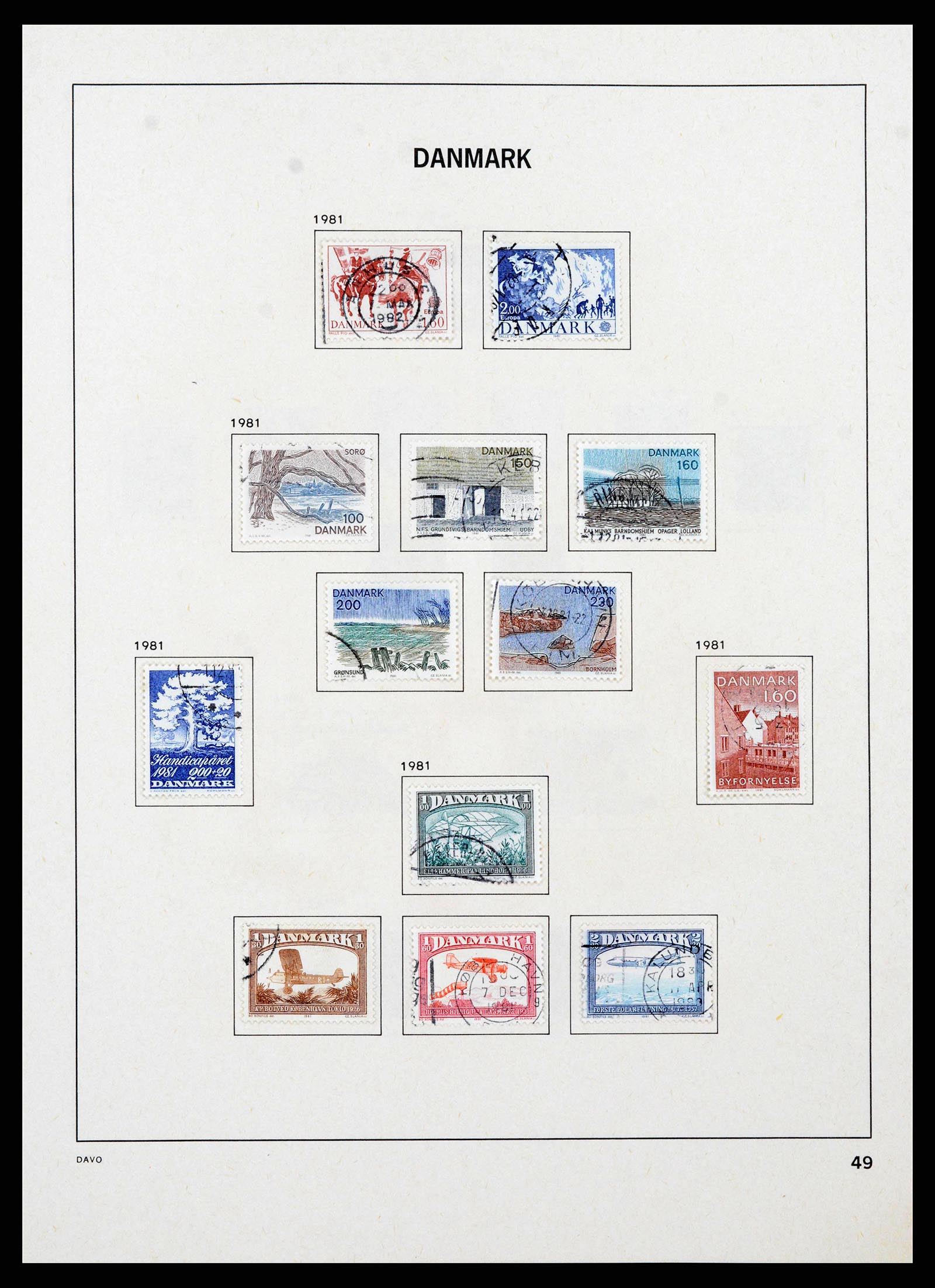 38719 0054 - Postzegelverzameling 38719 Denemarken 1851-2002.