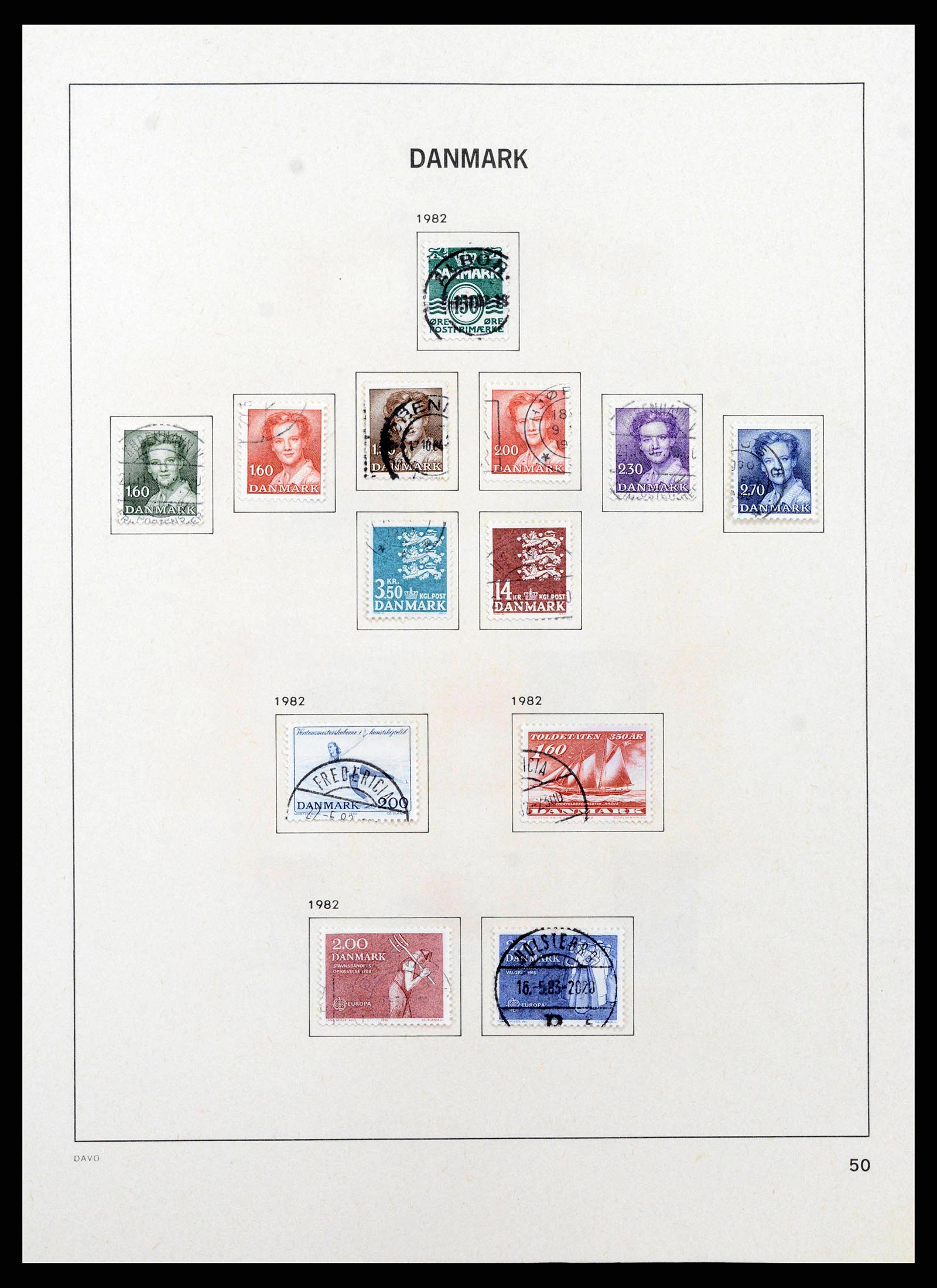 38719 0055 - Postzegelverzameling 38719 Denemarken 1851-2002.