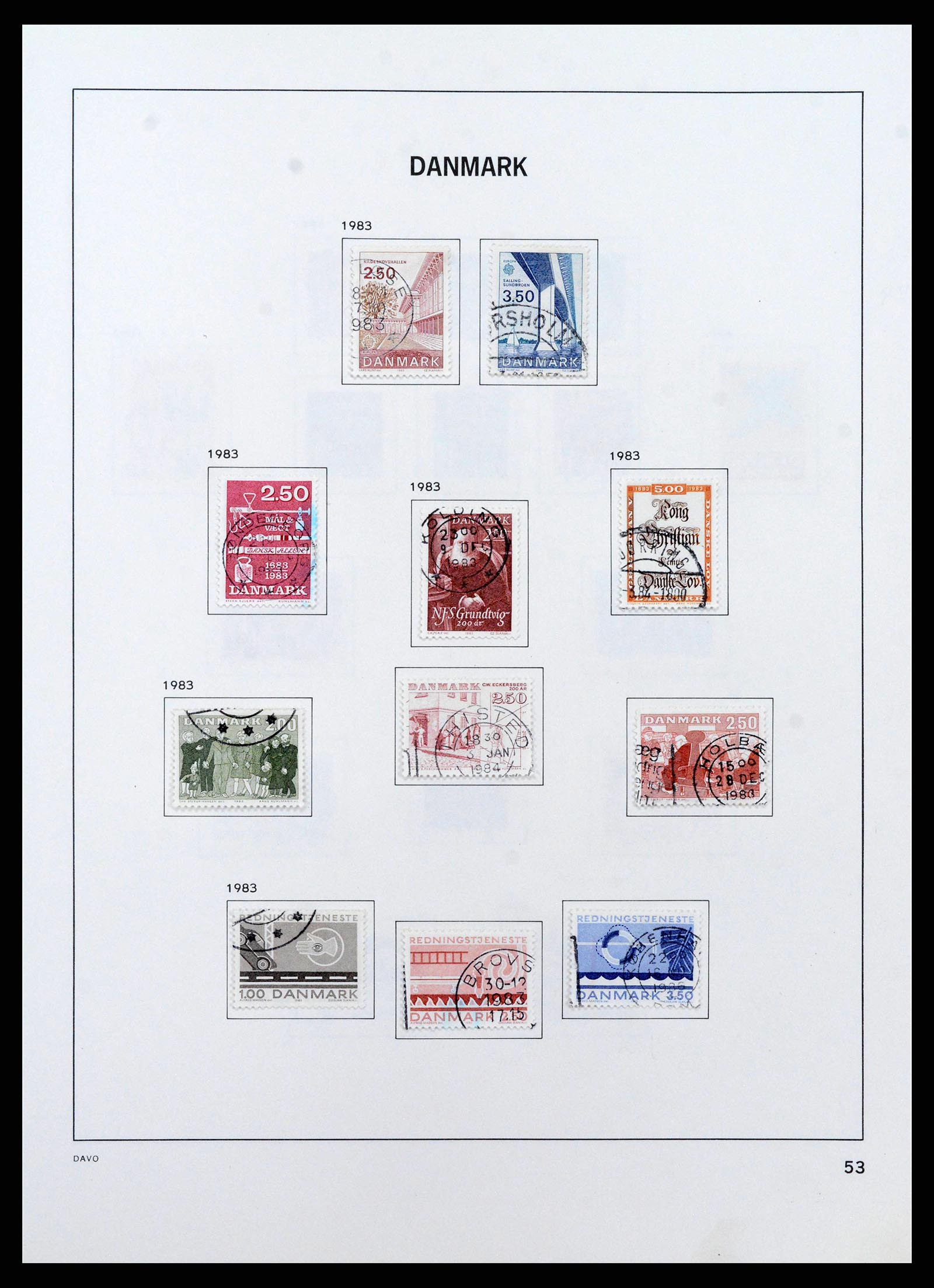 38719 0058 - Postzegelverzameling 38719 Denemarken 1851-2002.