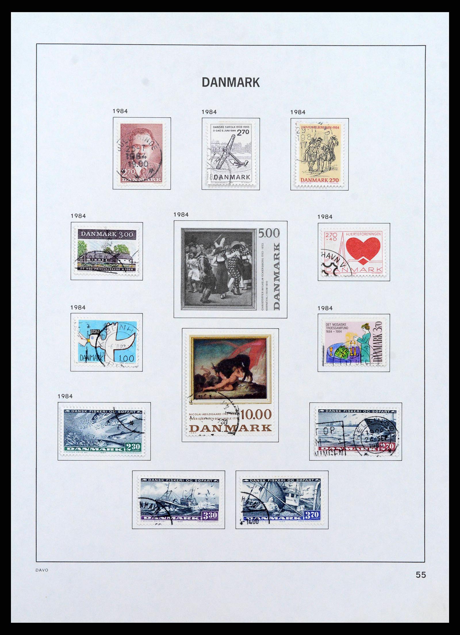 38719 0060 - Postzegelverzameling 38719 Denemarken 1851-2002.
