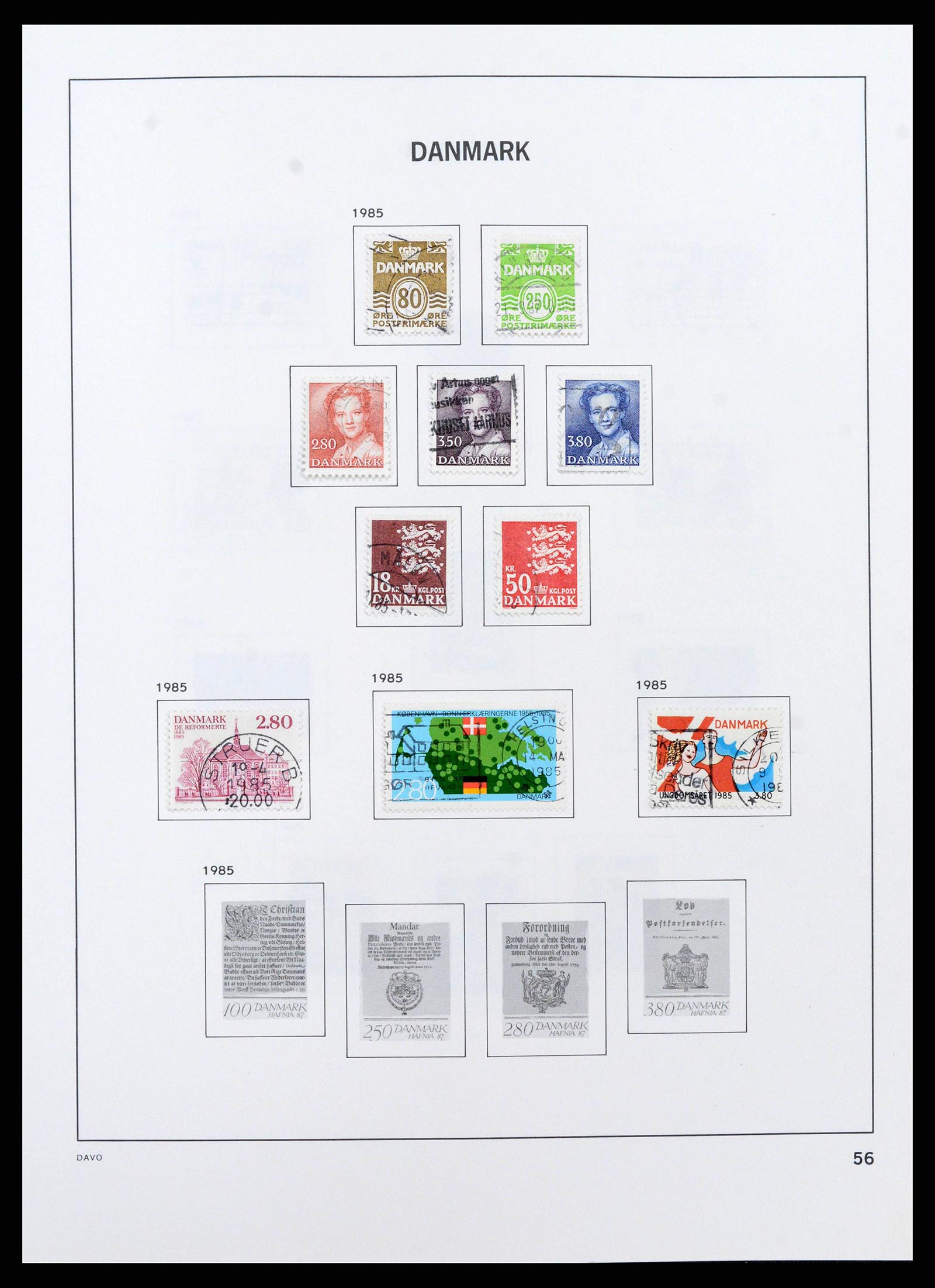 38719 0061 - Postzegelverzameling 38719 Denemarken 1851-2002.