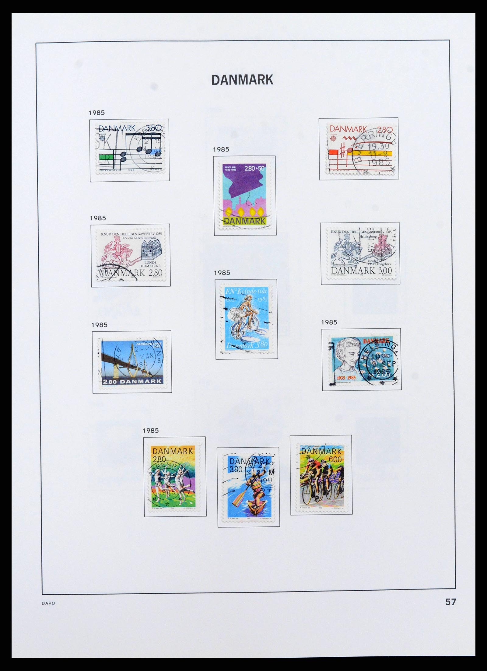 38719 0062 - Postzegelverzameling 38719 Denemarken 1851-2002.