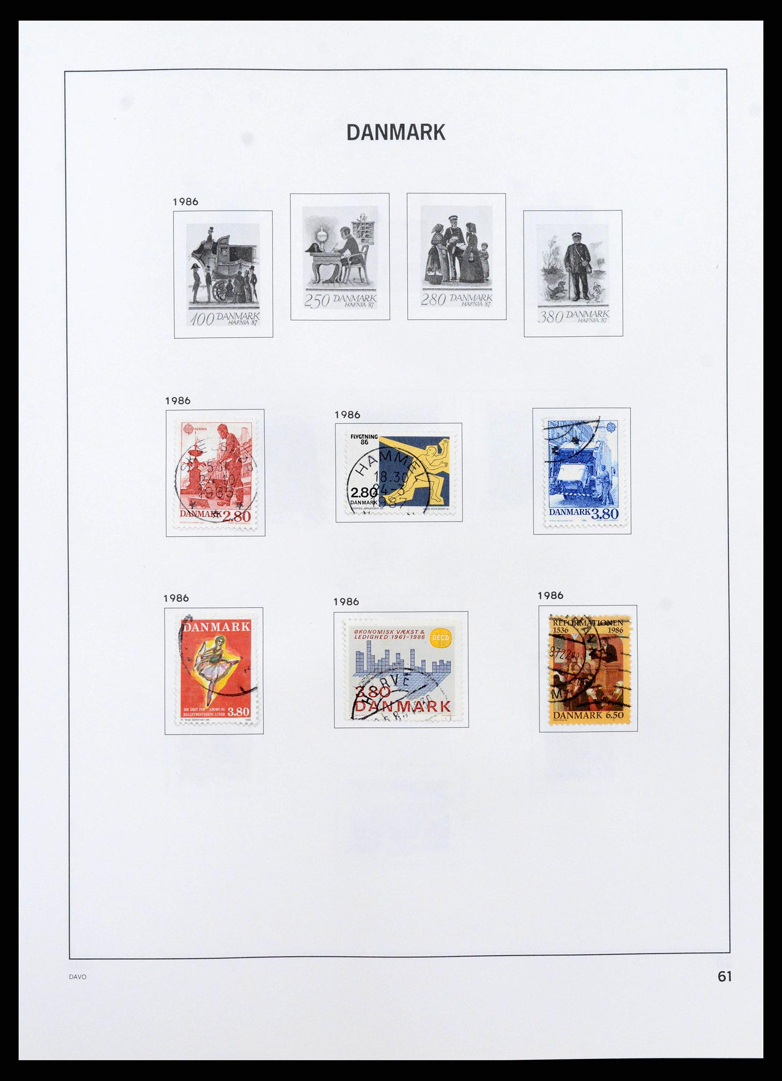 38719 0066 - Postzegelverzameling 38719 Denemarken 1851-2002.