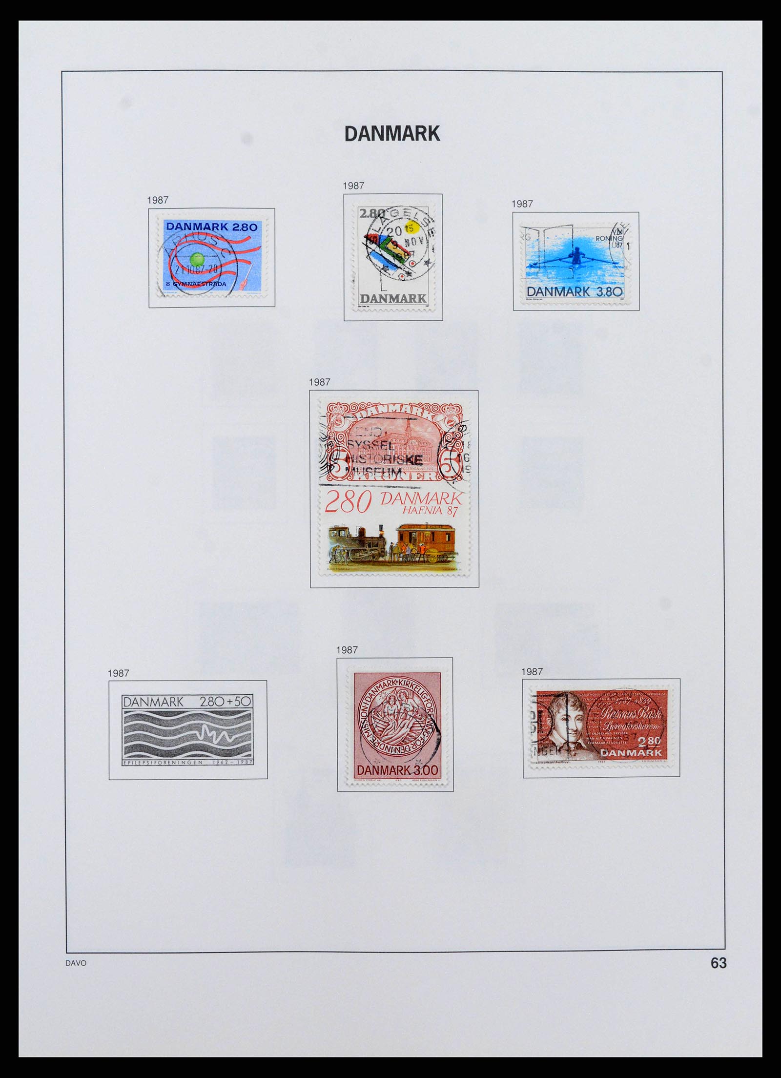 38719 0068 - Postzegelverzameling 38719 Denemarken 1851-2002.