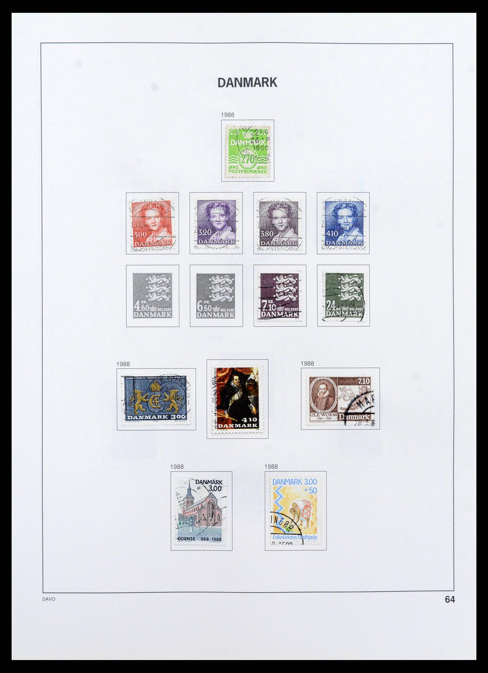 38719 0069 - Postzegelverzameling 38719 Denemarken 1851-2002.