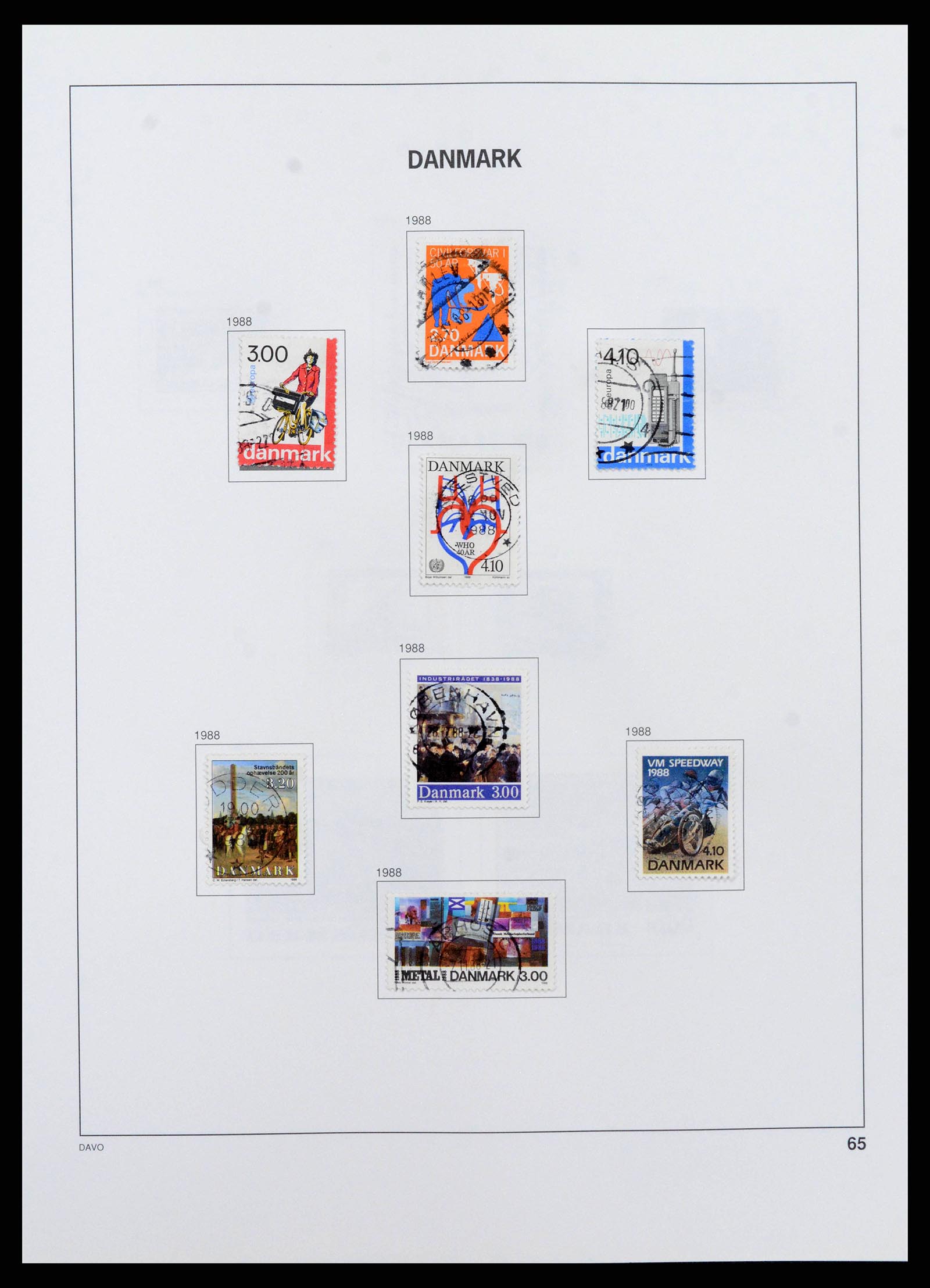 38719 0070 - Postzegelverzameling 38719 Denemarken 1851-2002.