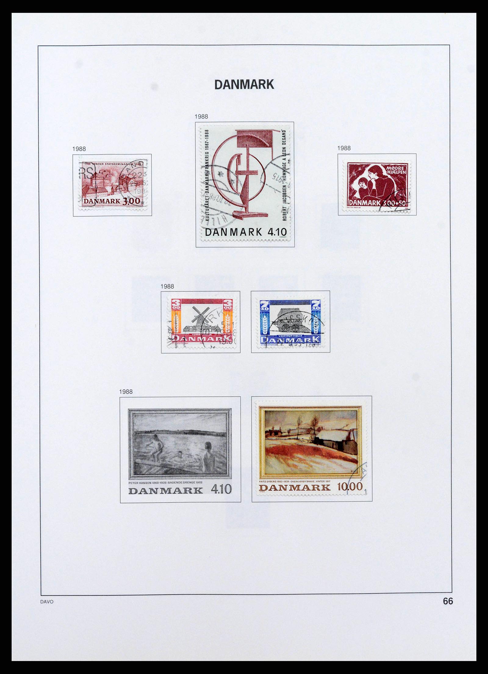 38719 0071 - Postzegelverzameling 38719 Denemarken 1851-2002.