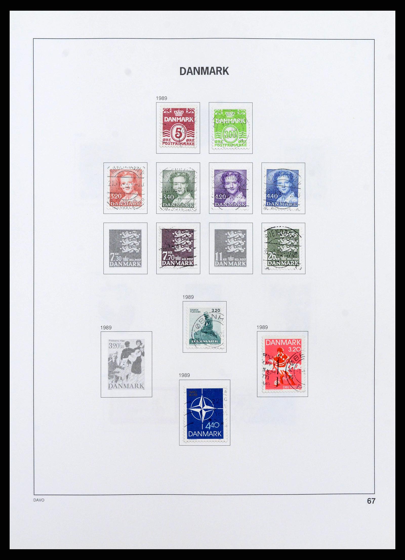 38719 0072 - Postzegelverzameling 38719 Denemarken 1851-2002.