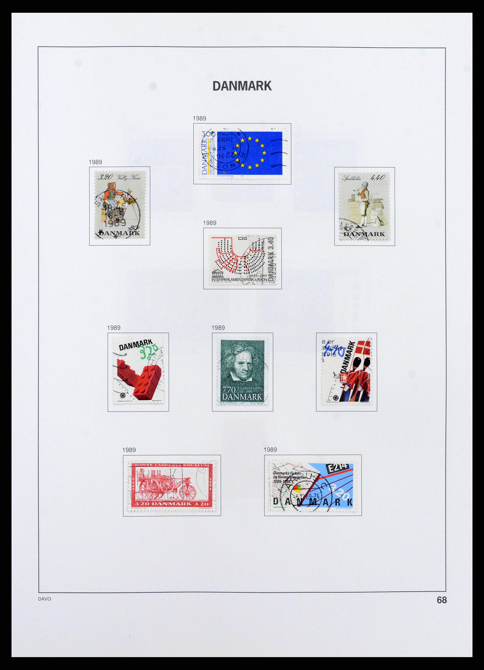 38719 0073 - Postzegelverzameling 38719 Denemarken 1851-2002.