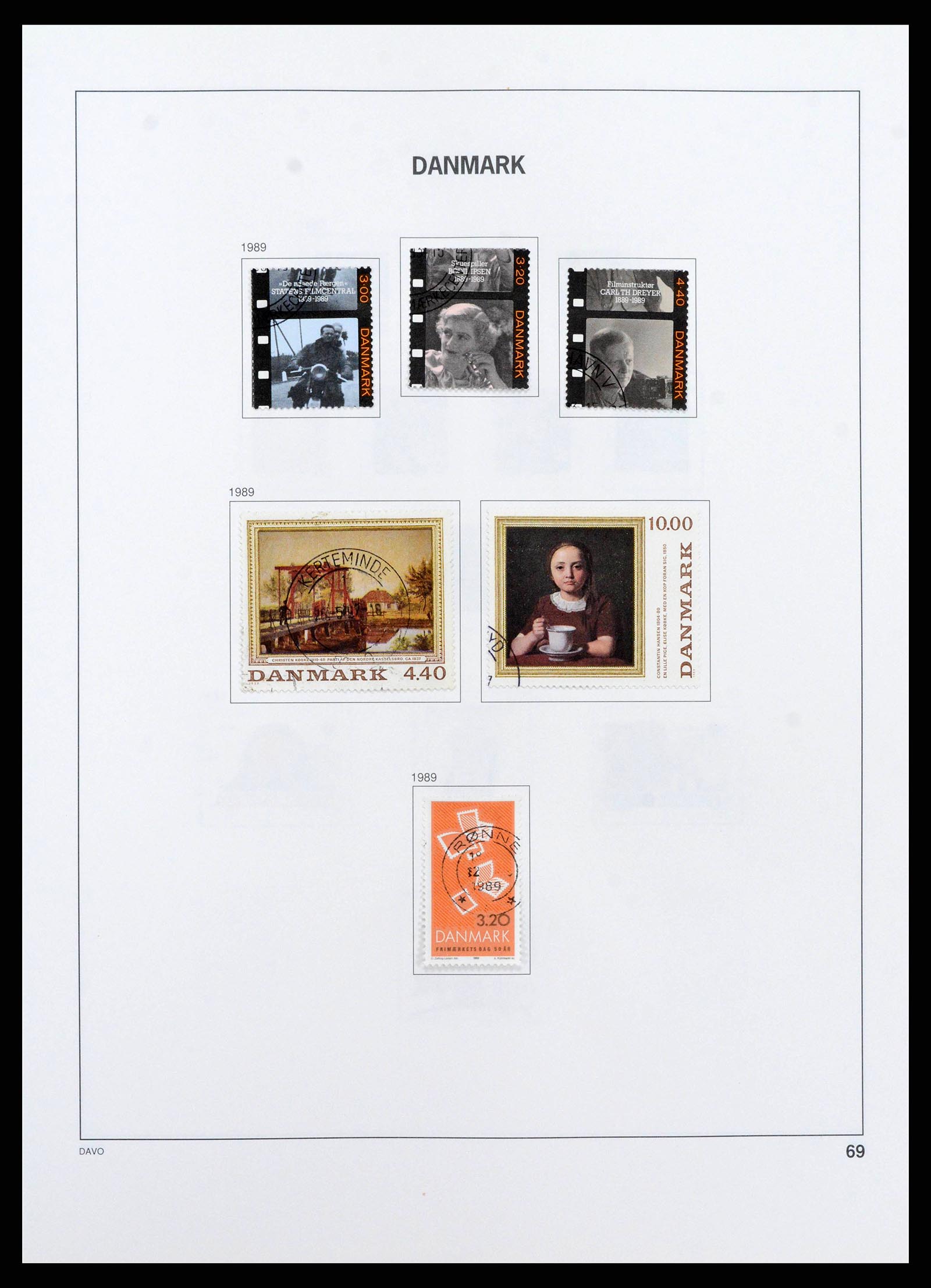 38719 0074 - Postzegelverzameling 38719 Denemarken 1851-2002.