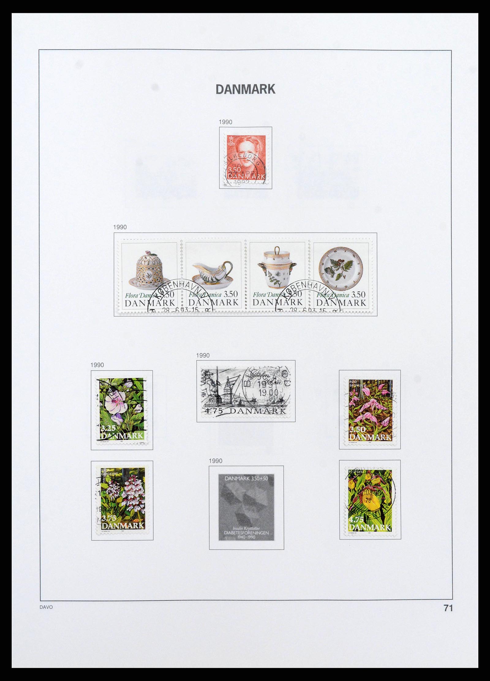 38719 0076 - Postzegelverzameling 38719 Denemarken 1851-2002.