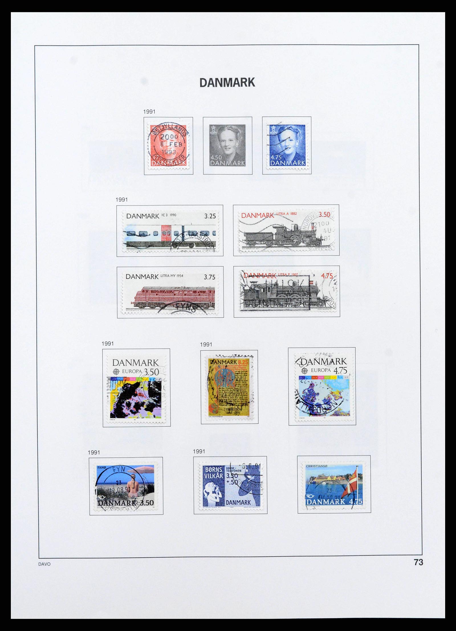 38719 0078 - Postzegelverzameling 38719 Denemarken 1851-2002.