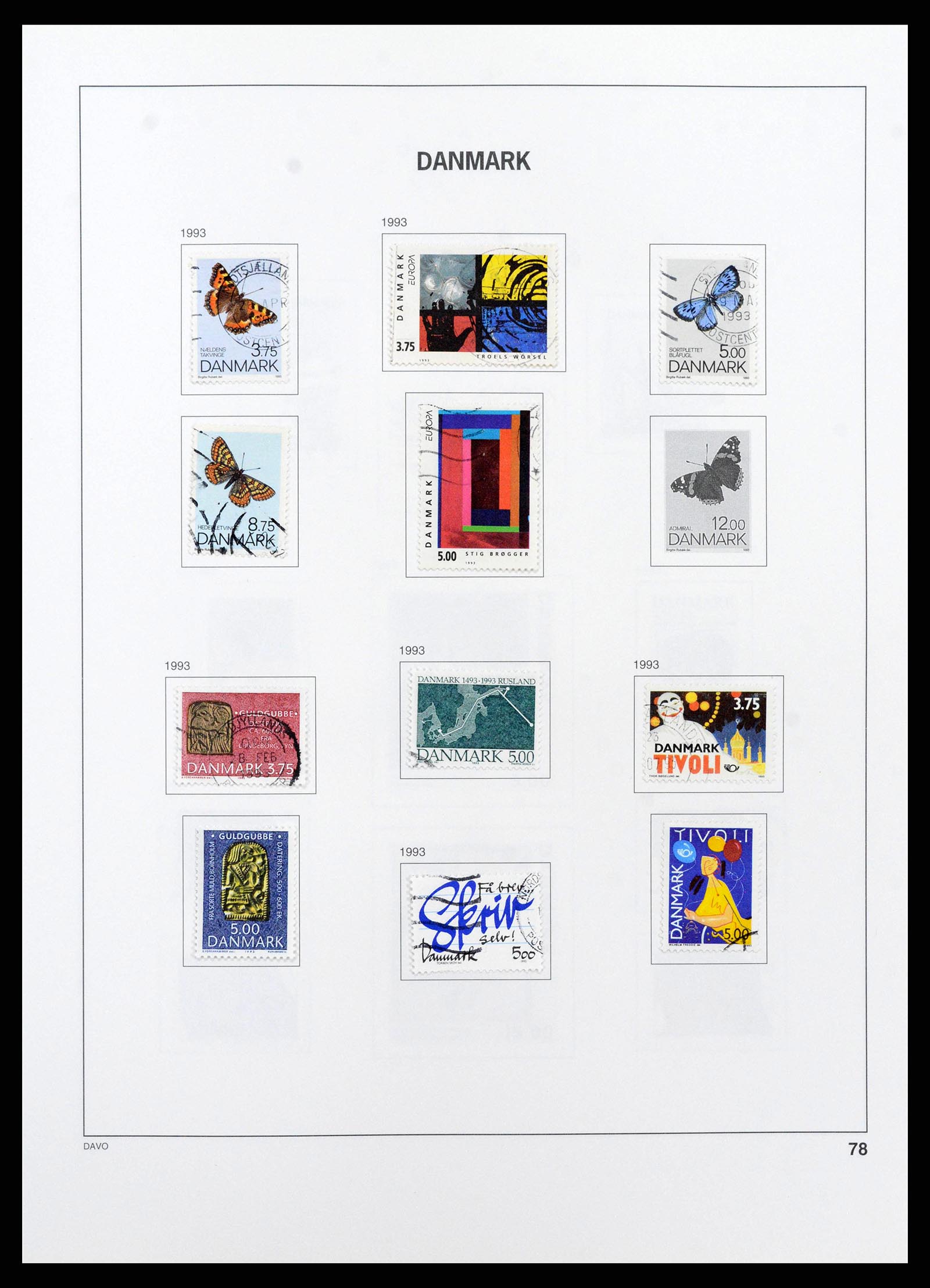 38719 0083 - Postzegelverzameling 38719 Denemarken 1851-2002.