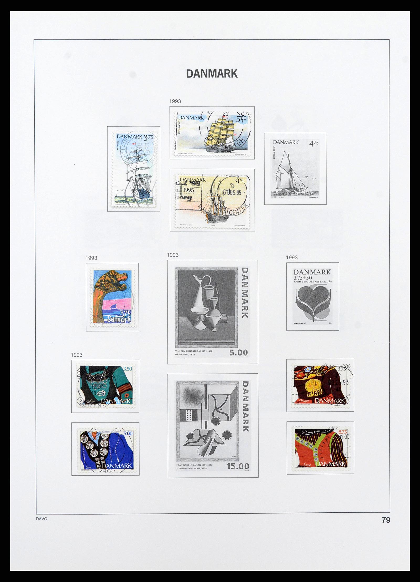 38719 0084 - Postzegelverzameling 38719 Denemarken 1851-2002.
