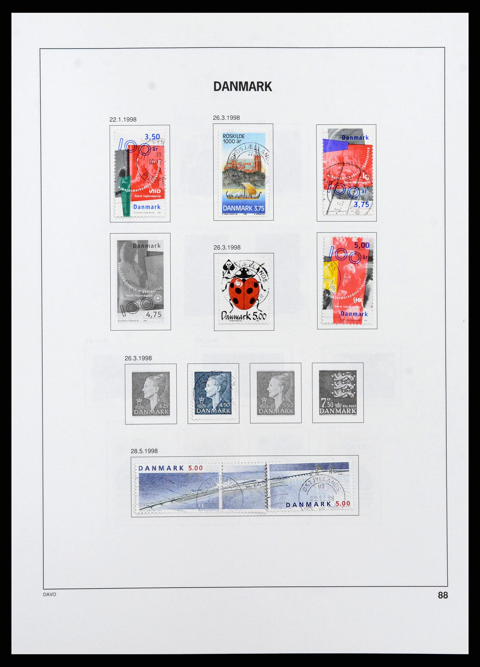38719 0093 - Postzegelverzameling 38719 Denemarken 1851-2002.