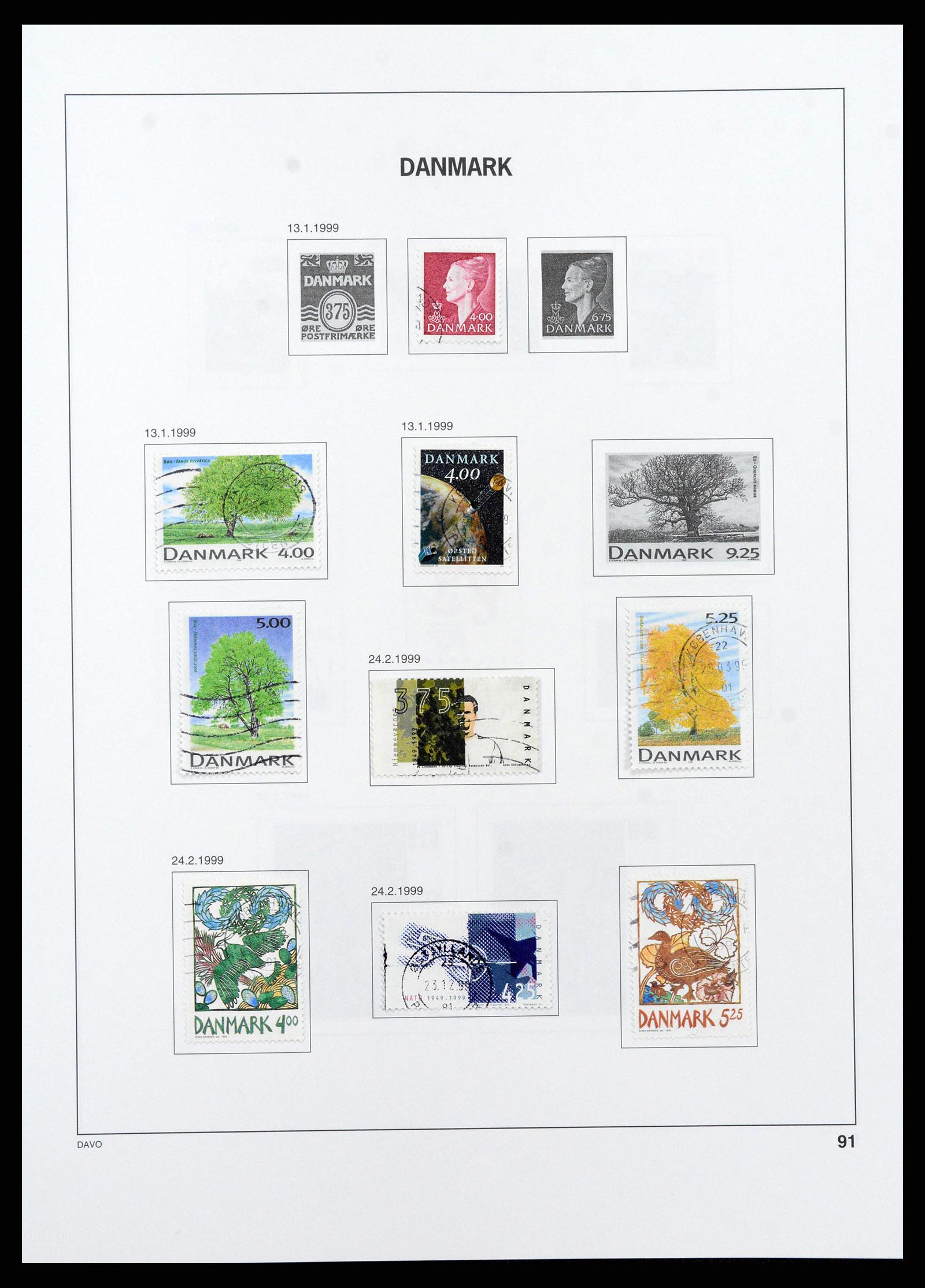 38719 0096 - Postzegelverzameling 38719 Denemarken 1851-2002.