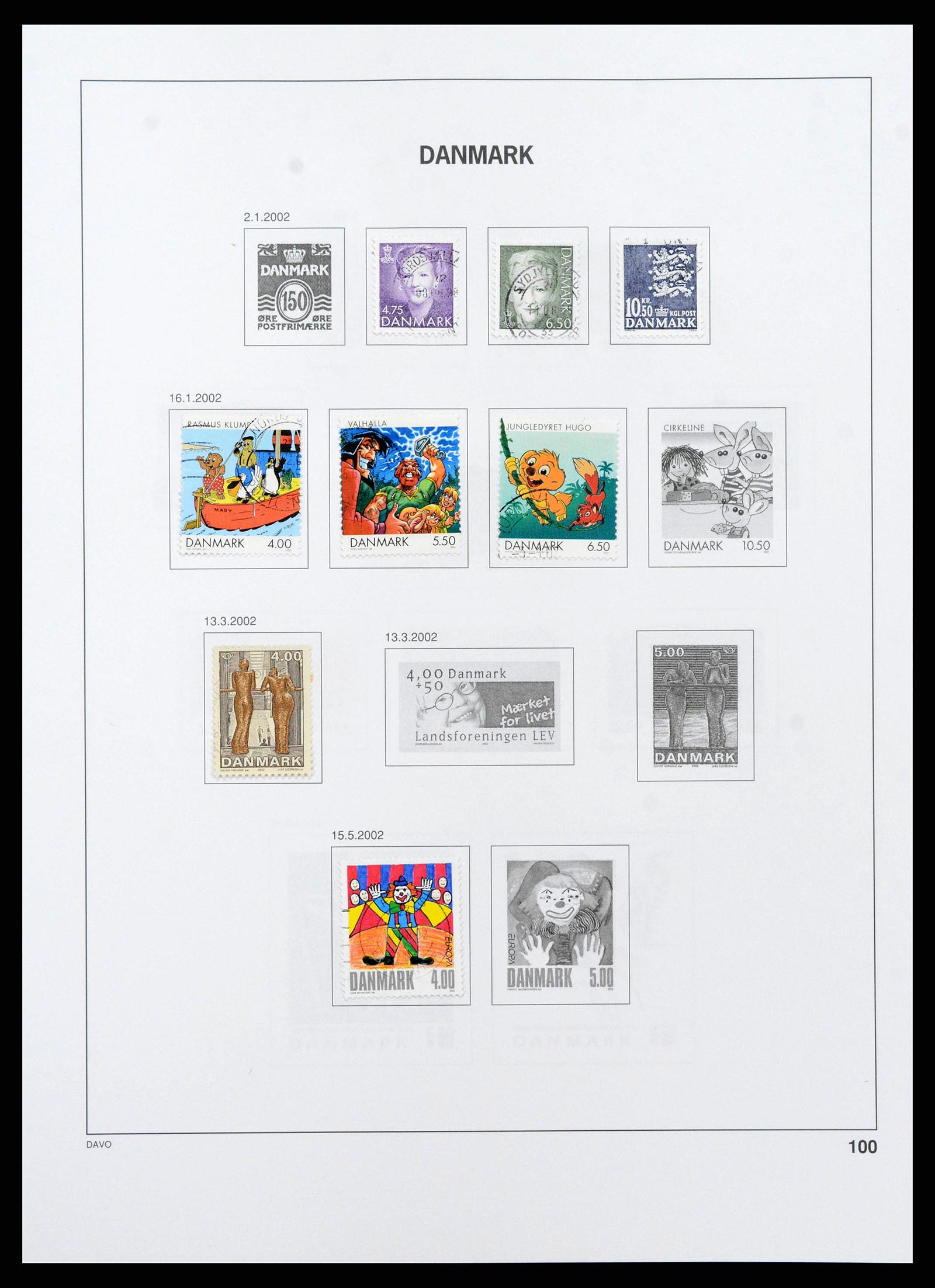 38719 0105 - Postzegelverzameling 38719 Denemarken 1851-2002.