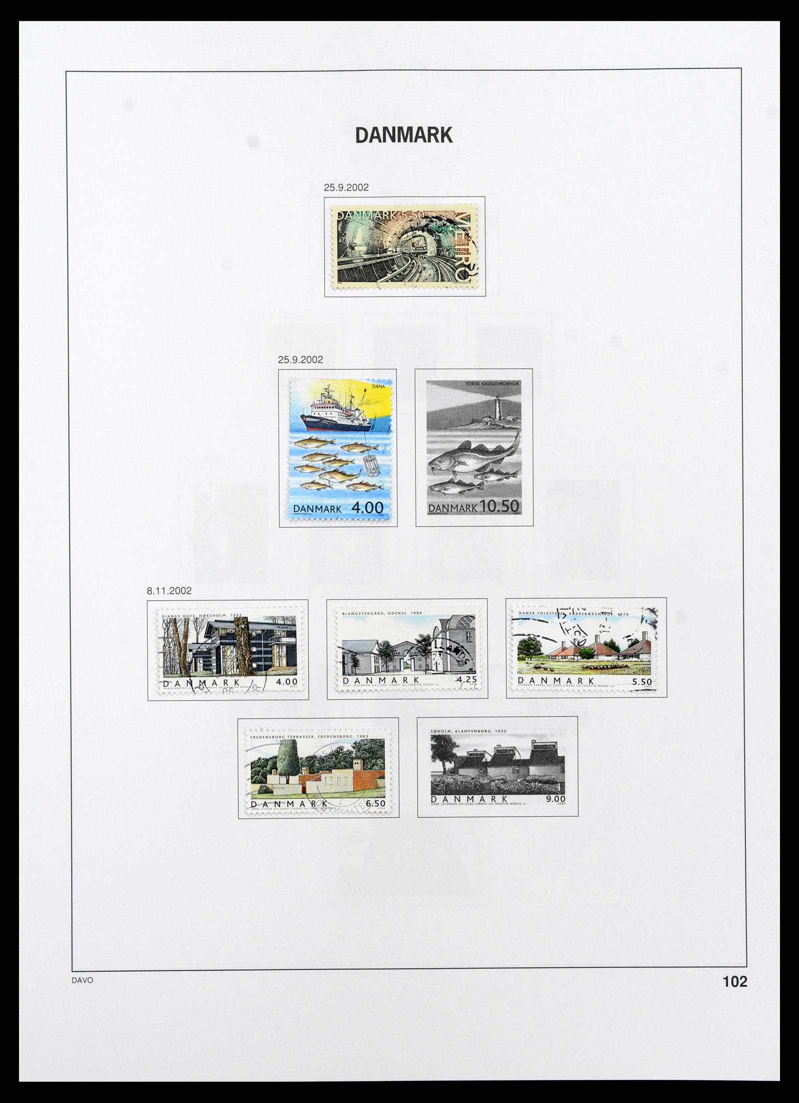 38719 0107 - Postzegelverzameling 38719 Denemarken 1851-2002.