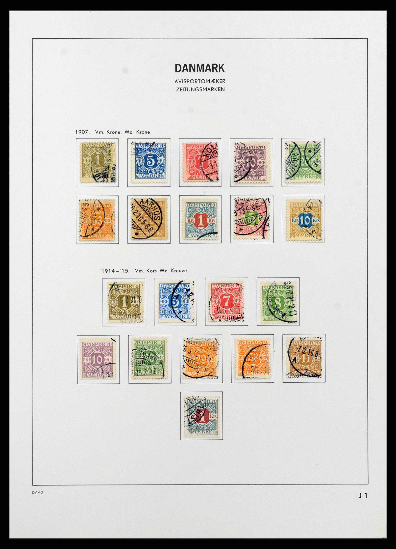 38719 0114 - Postzegelverzameling 38719 Denemarken 1851-2002.