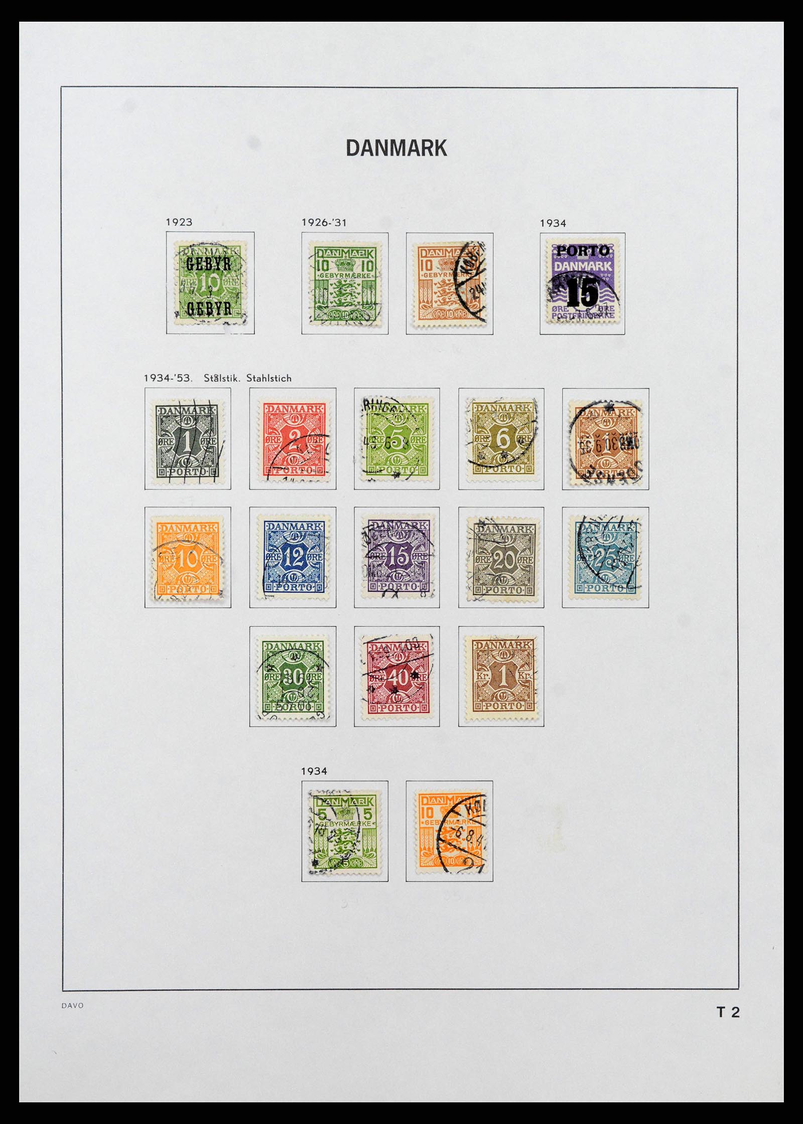 38719 0118 - Postzegelverzameling 38719 Denemarken 1851-2002.