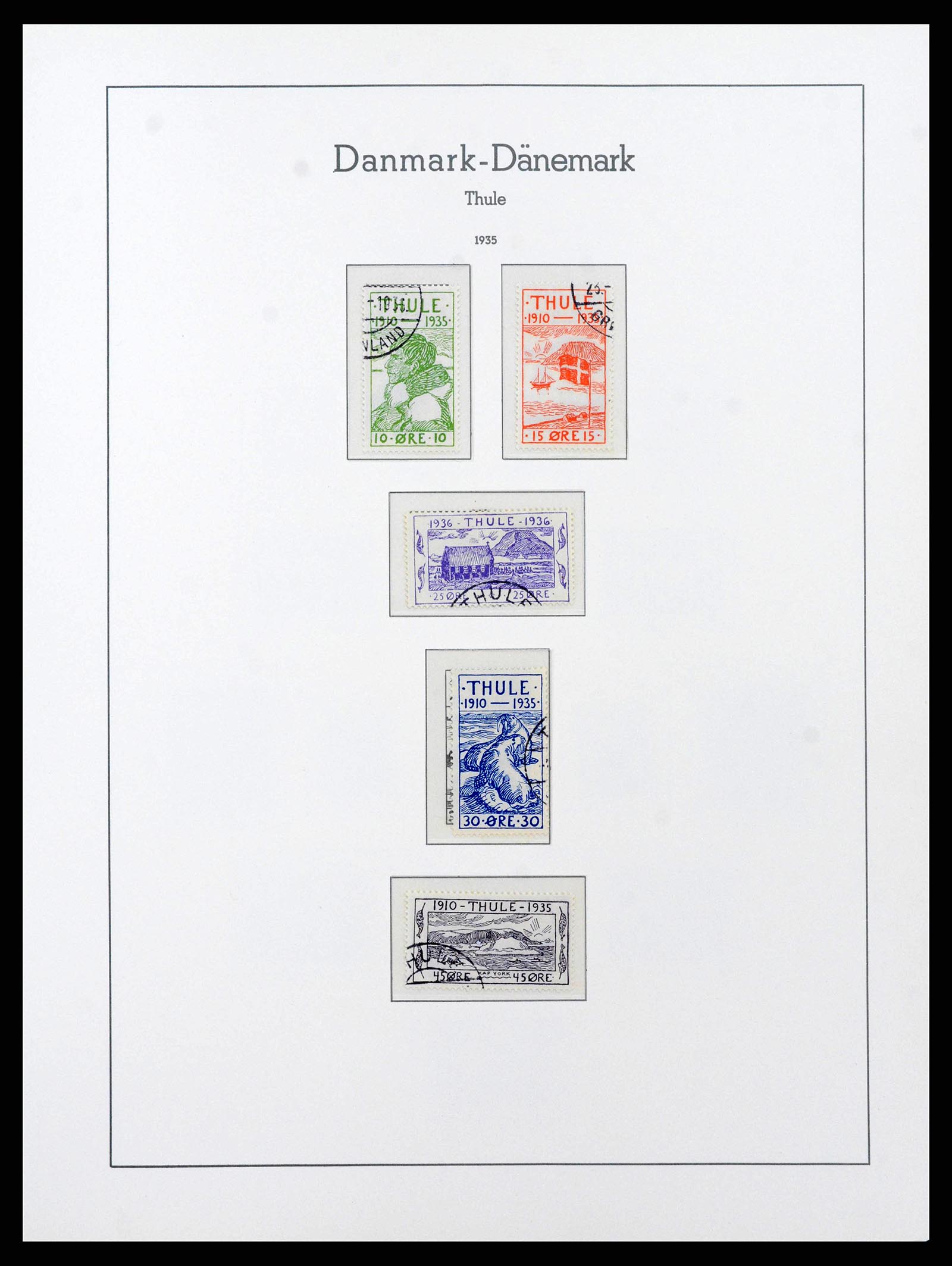 38721 0005 - Stamp collection 38721 Greenland 1915-1964.