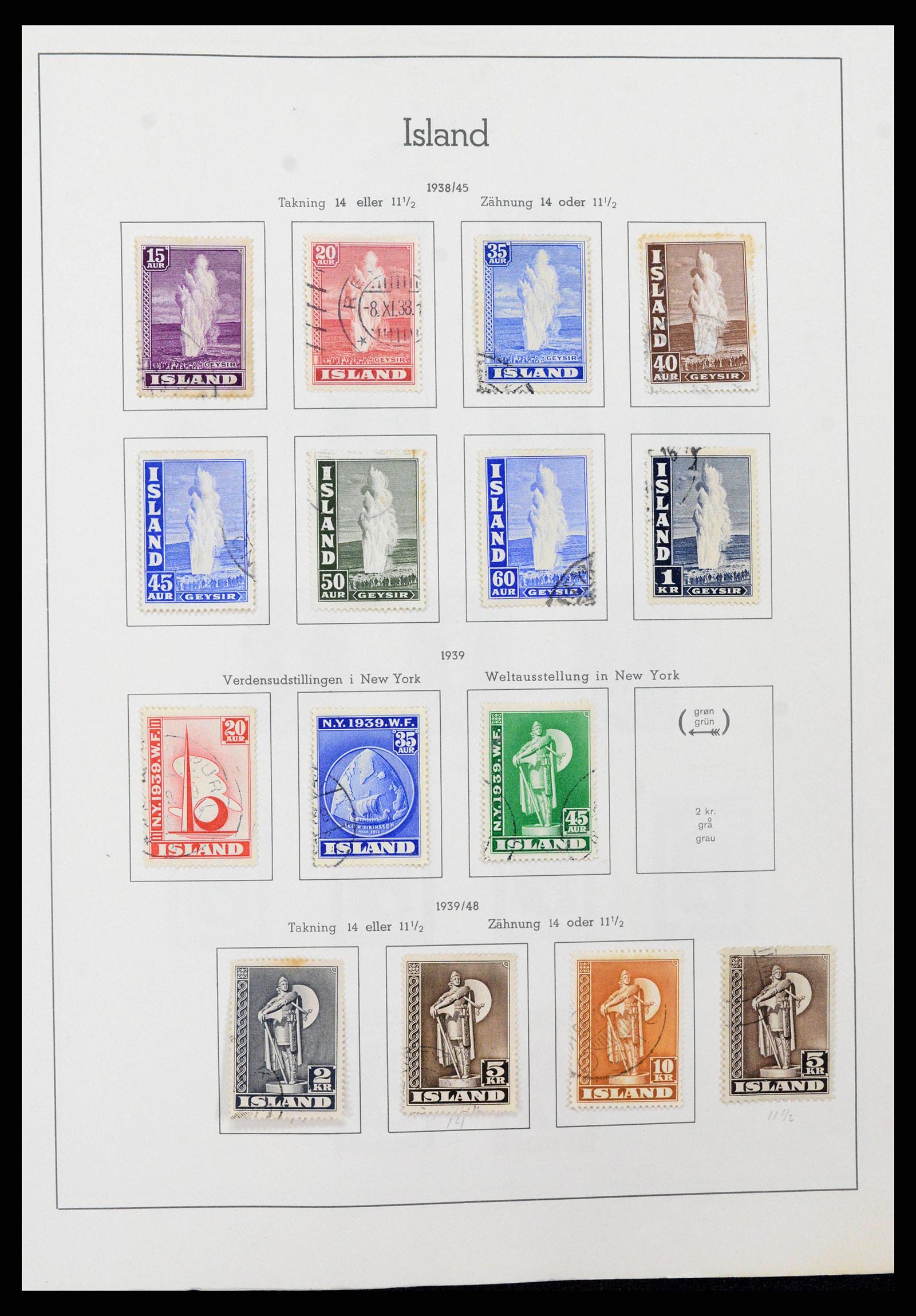 38722 0015 - Stamp collection 38722 Iceland 1873-1989.