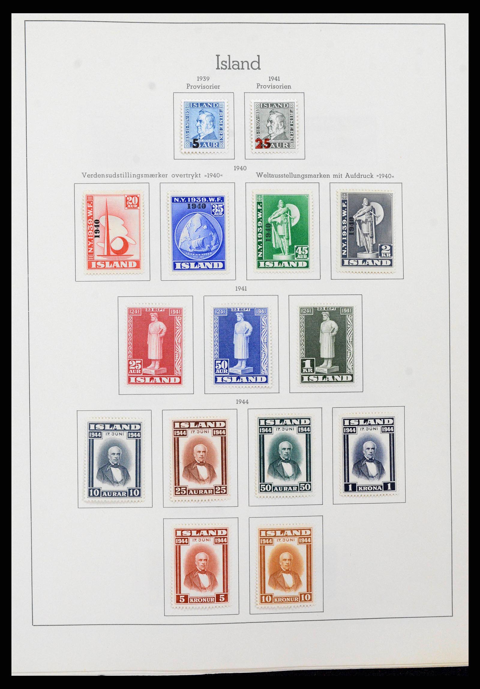 38722 0016 - Stamp collection 38722 Iceland 1873-1989.