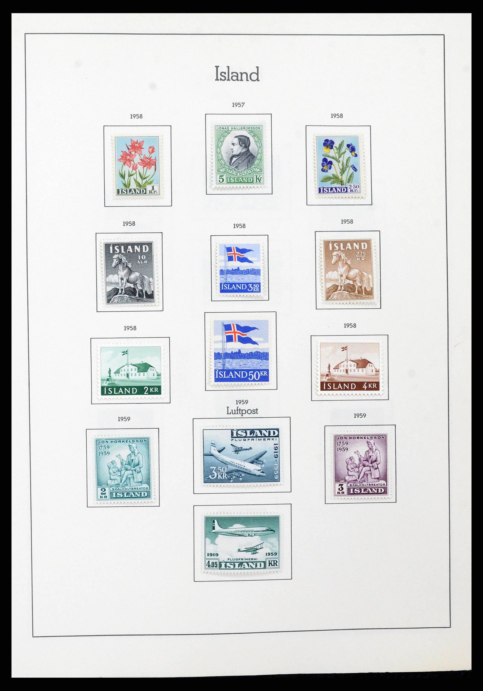 38722 0024 - Stamp collection 38722 Iceland 1873-1989.
