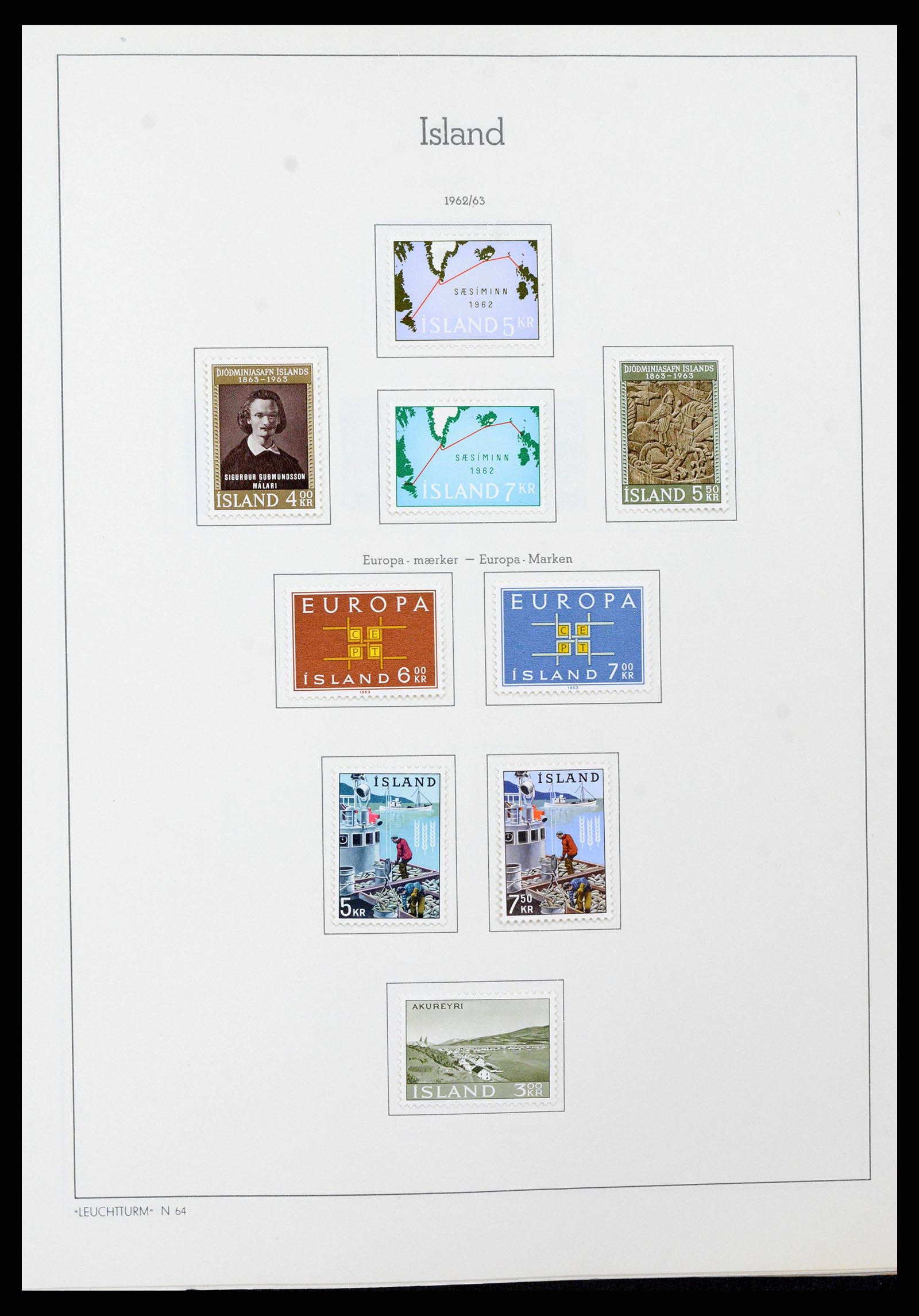 38722 0029 - Stamp collection 38722 Iceland 1873-1989.