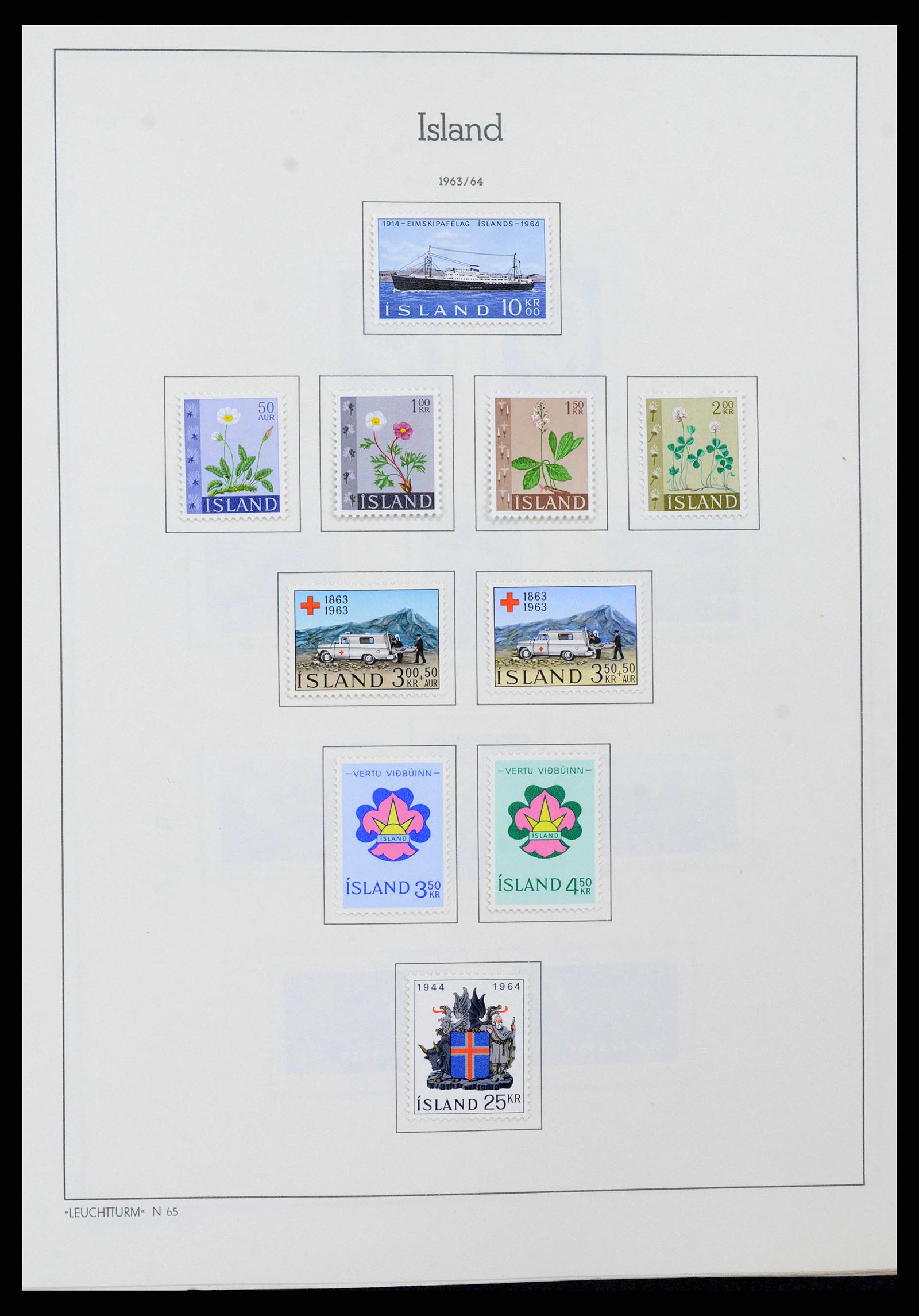 38722 0030 - Postzegelverzameling 38722 IJsland 1873-1989.