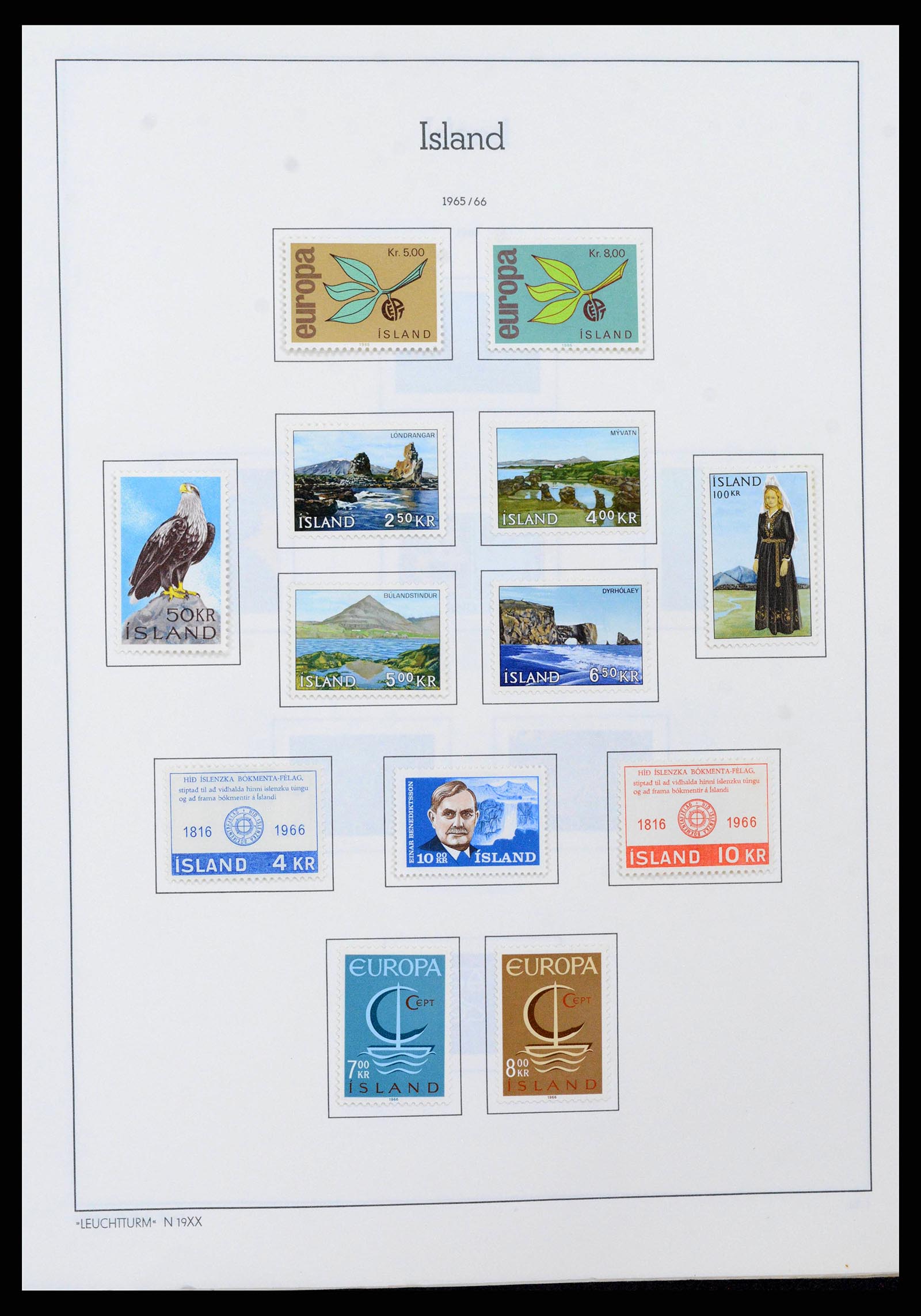 38722 0032 - Postzegelverzameling 38722 IJsland 1873-1989.