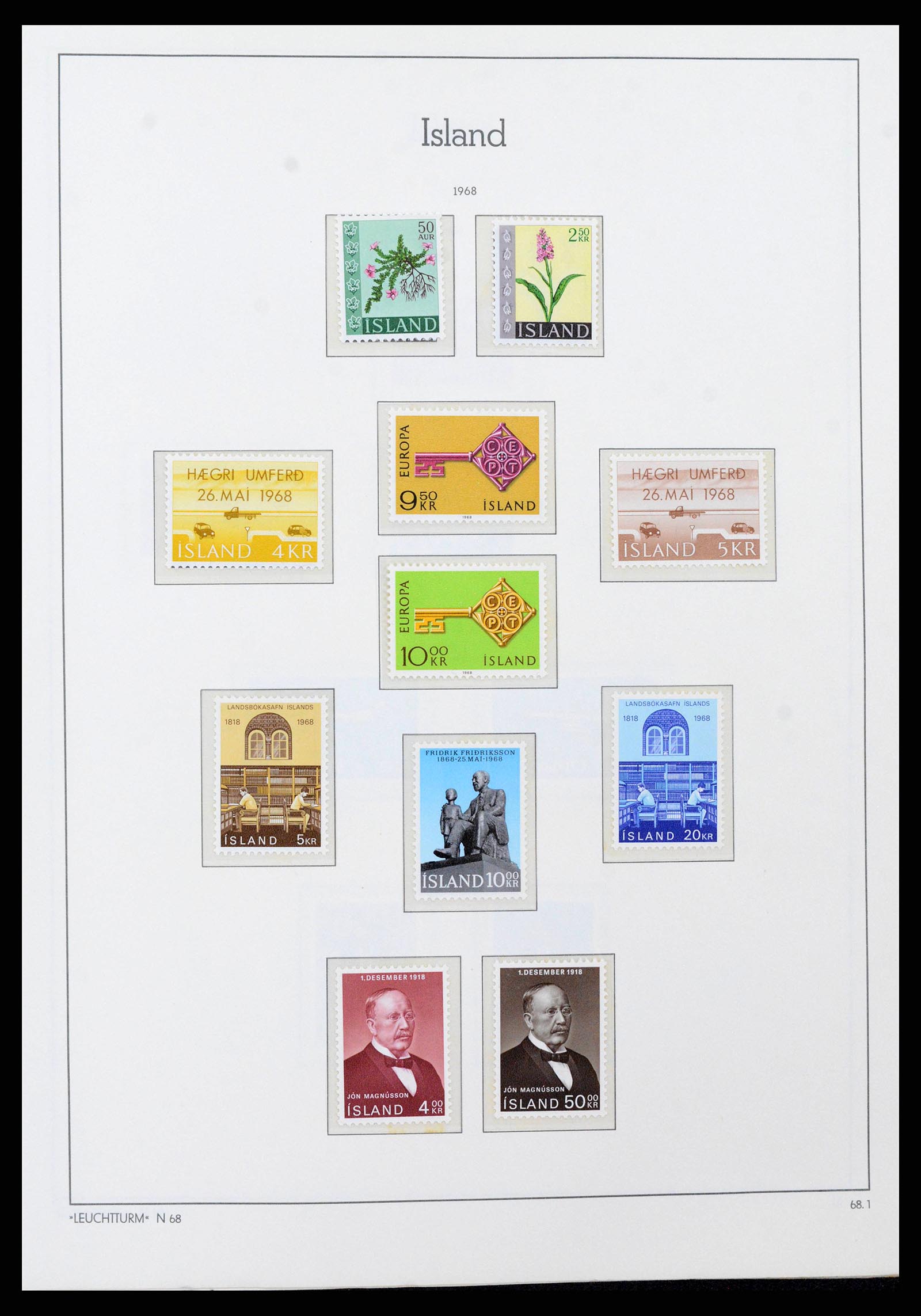 38722 0034 - Stamp collection 38722 Iceland 1873-1989.