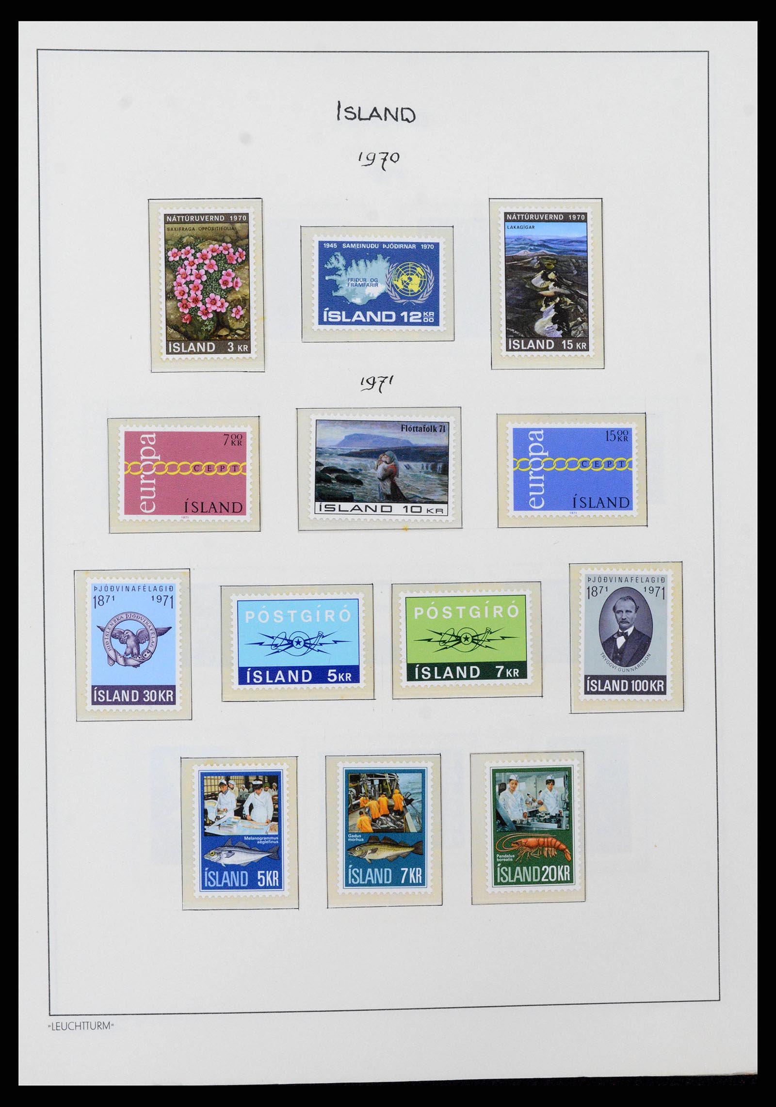 38722 0037 - Stamp collection 38722 Iceland 1873-1989.