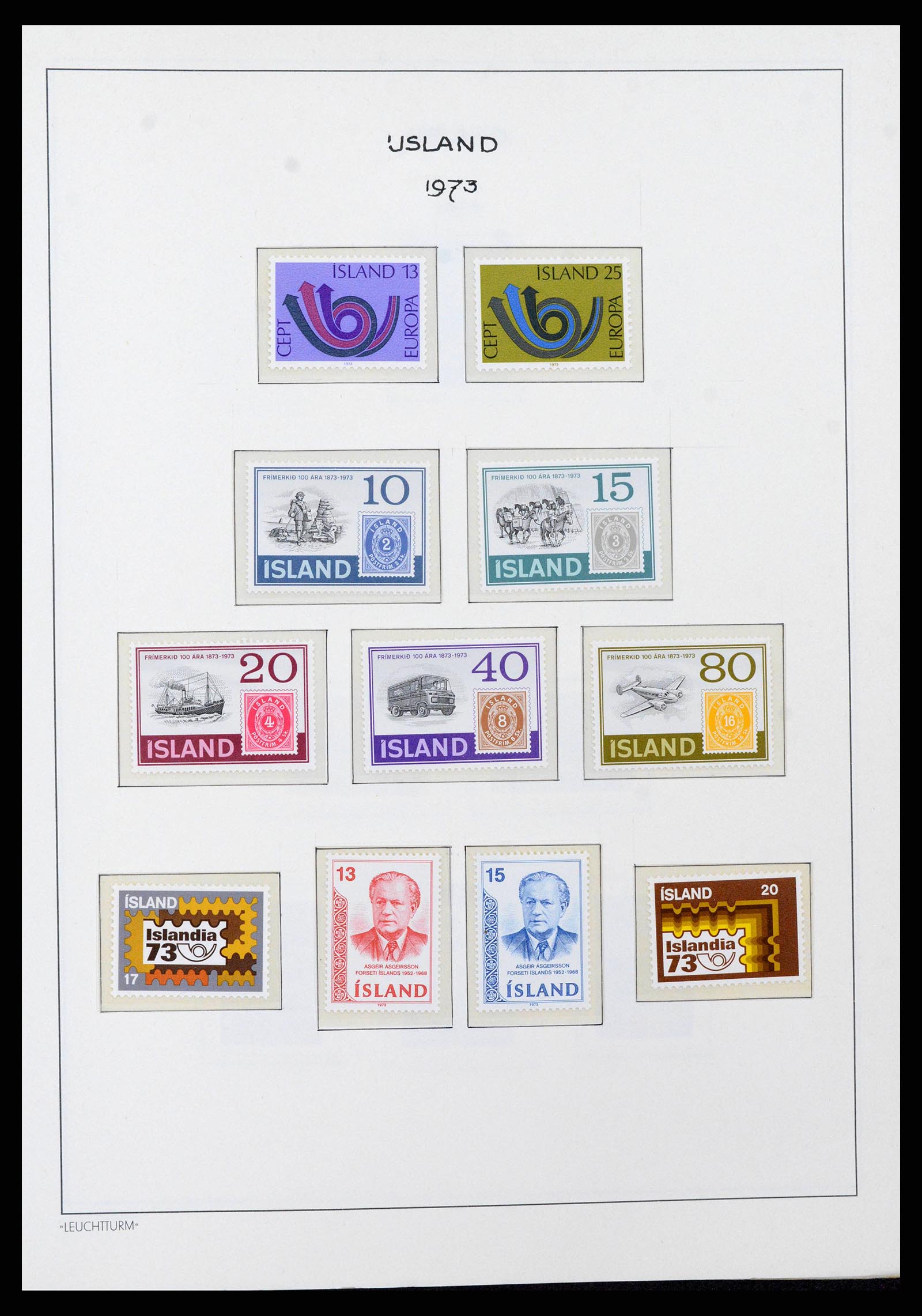 38722 0039 - Postzegelverzameling 38722 IJsland 1873-1989.