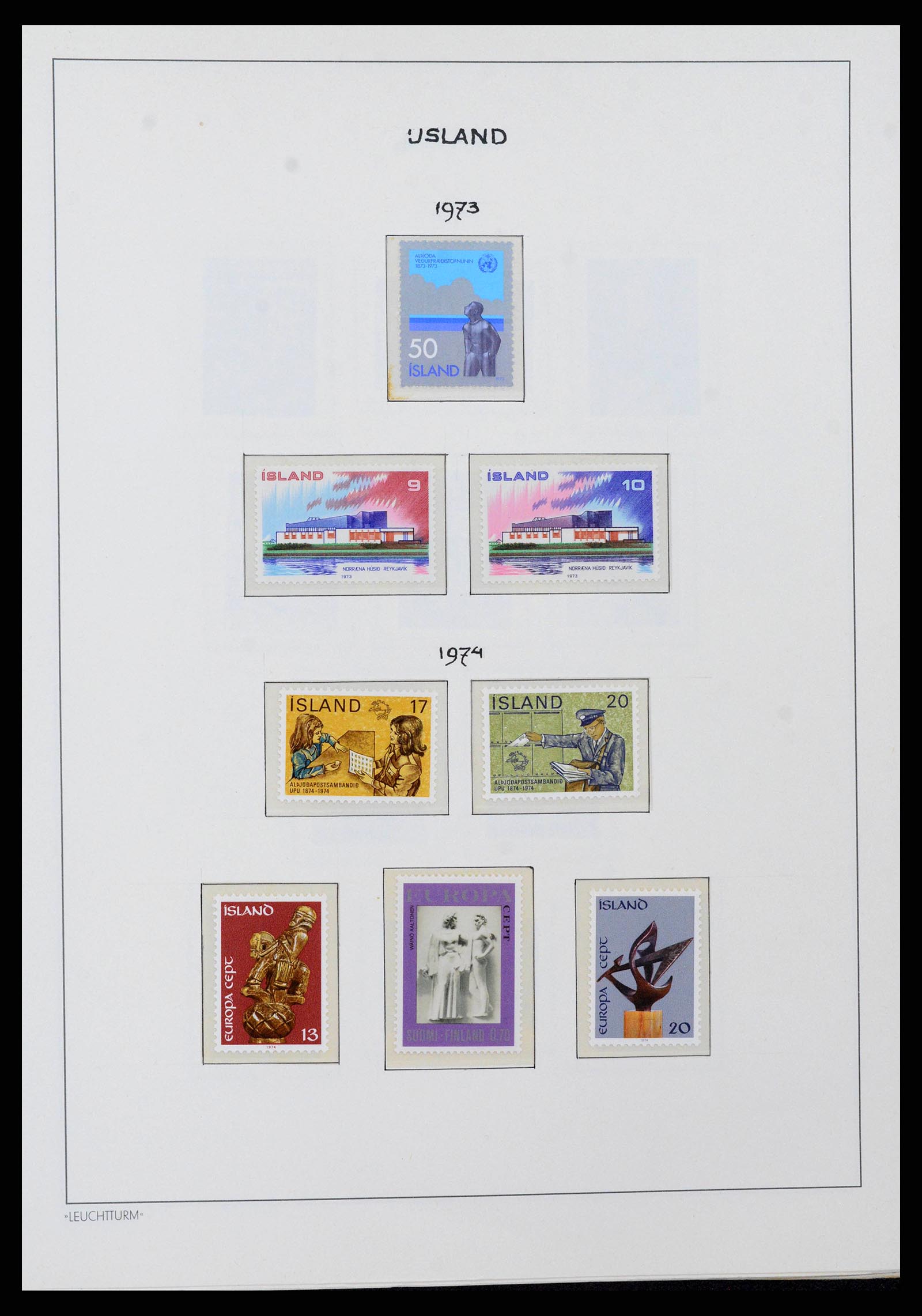 38722 0040 - Postzegelverzameling 38722 IJsland 1873-1989.