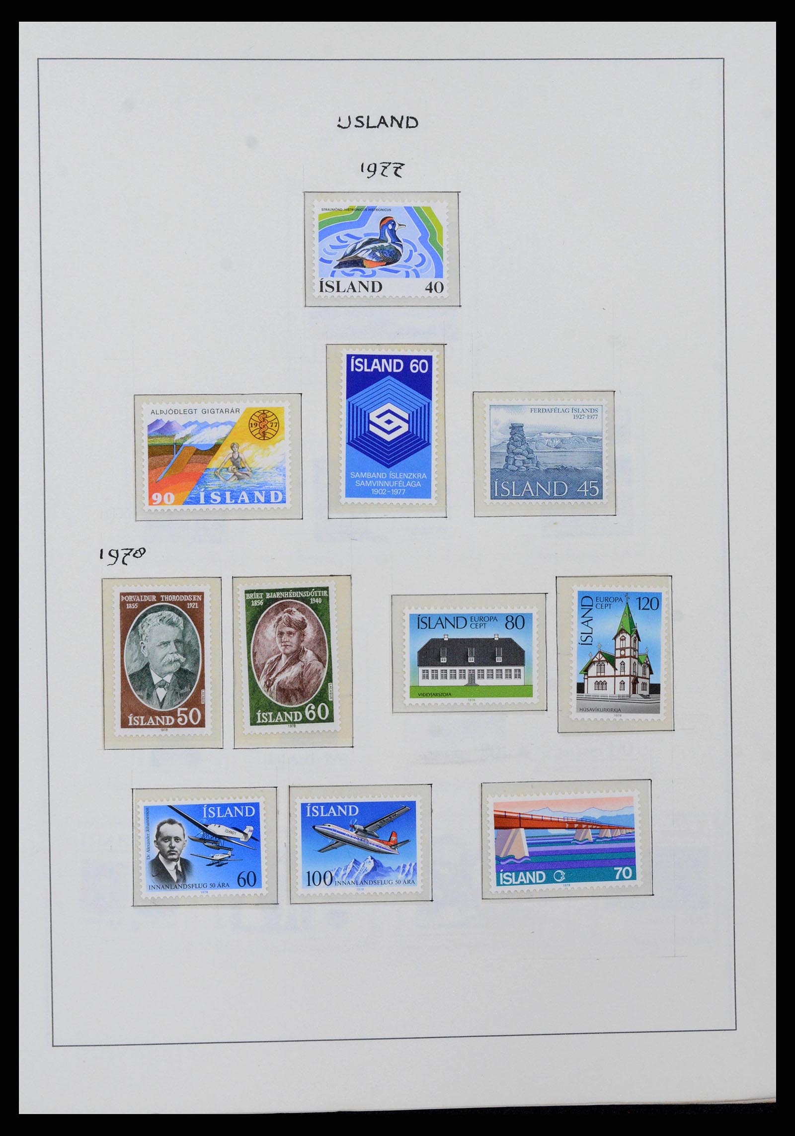 38722 0044 - Stamp collection 38722 Iceland 1873-1989.
