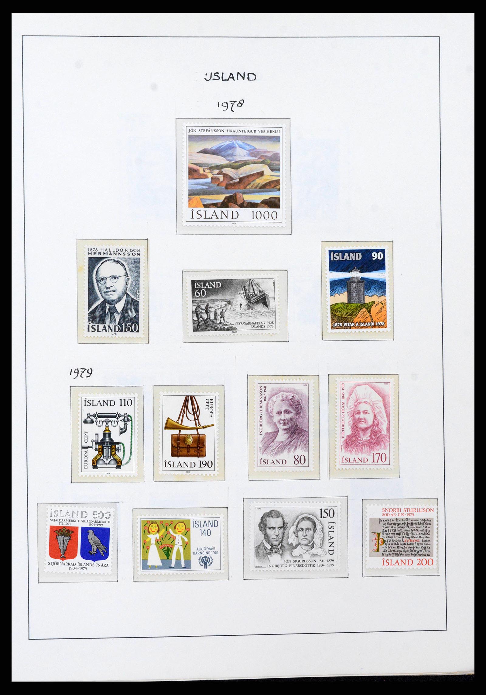 38722 0045 - Stamp collection 38722 Iceland 1873-1989.