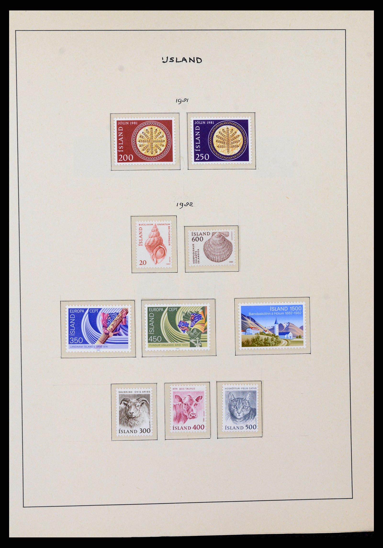 38722 0048 - Stamp collection 38722 Iceland 1873-1989.