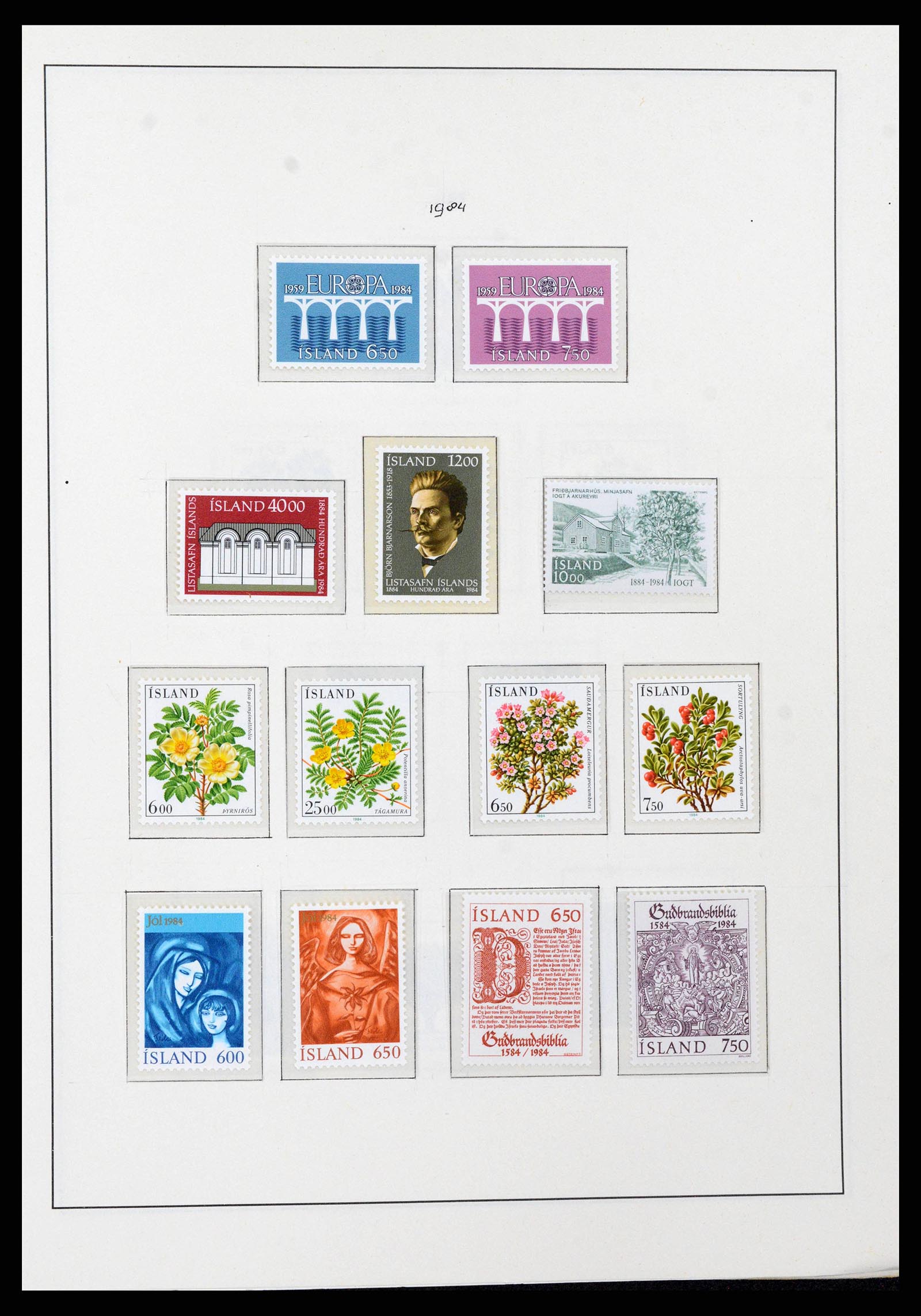 38722 0054 - Postzegelverzameling 38722 IJsland 1873-1989.