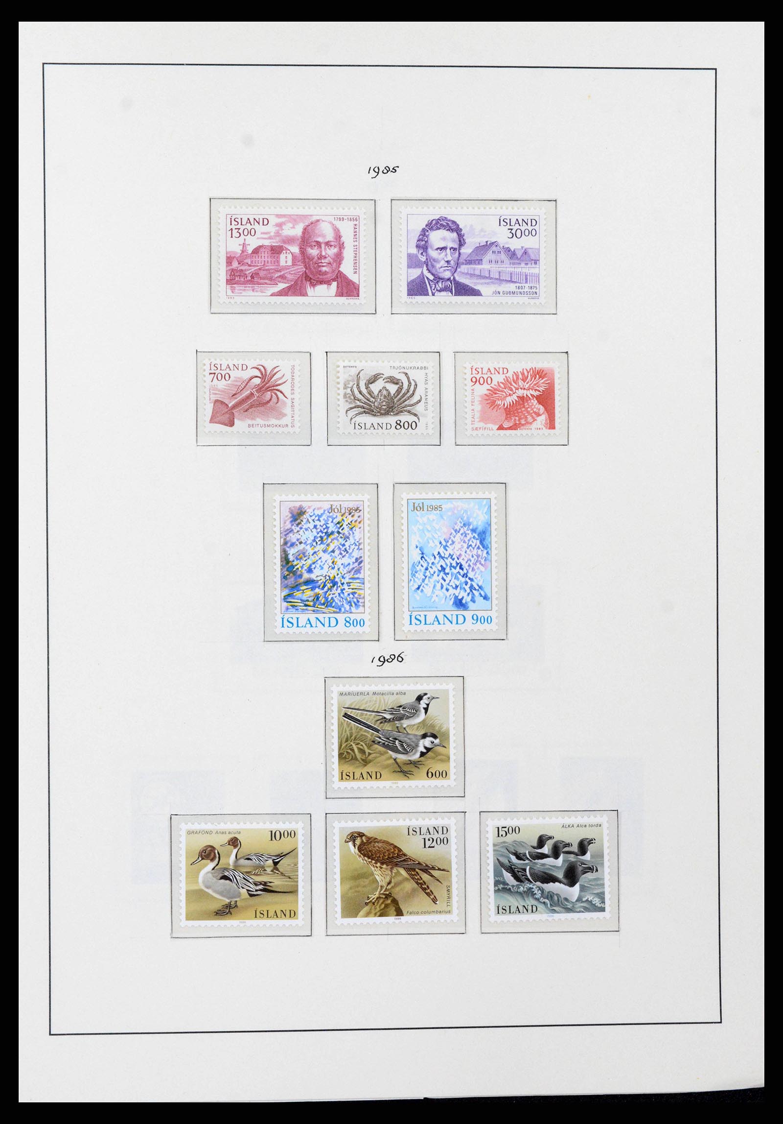 38722 0056 - Postzegelverzameling 38722 IJsland 1873-1989.