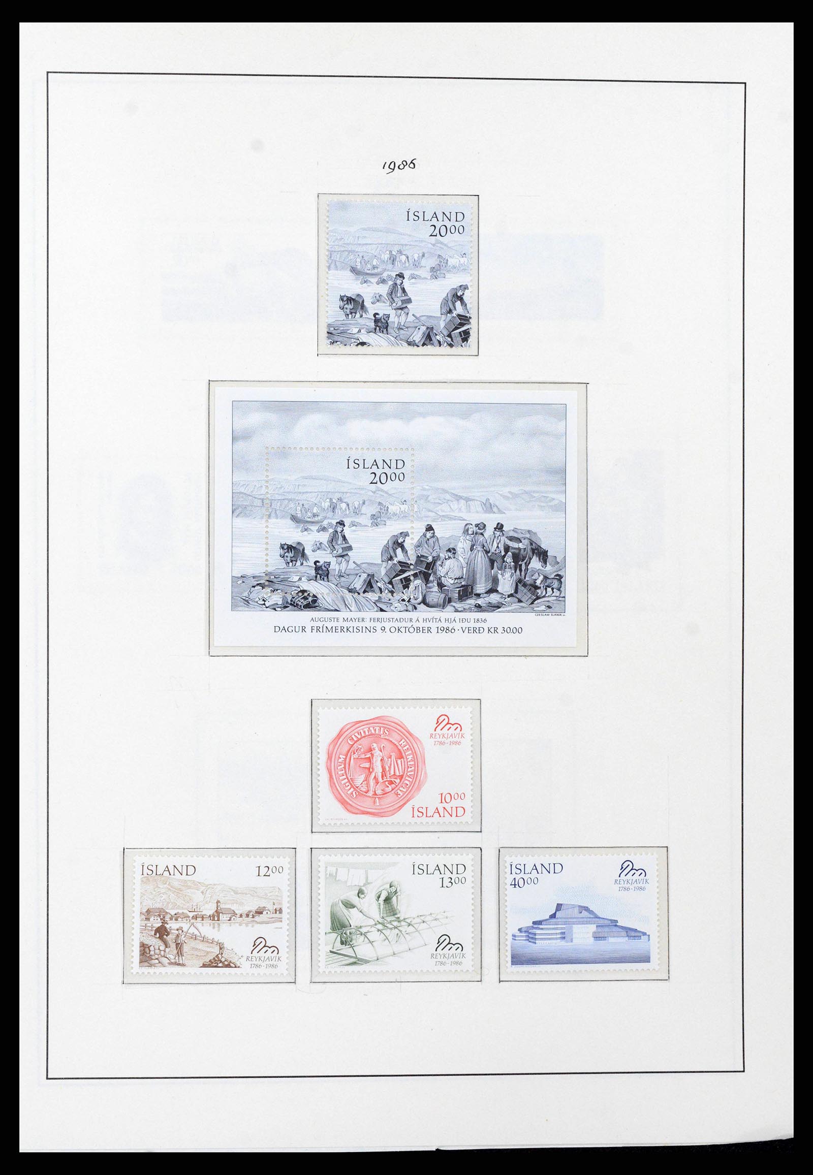 38722 0058 - Postzegelverzameling 38722 IJsland 1873-1989.