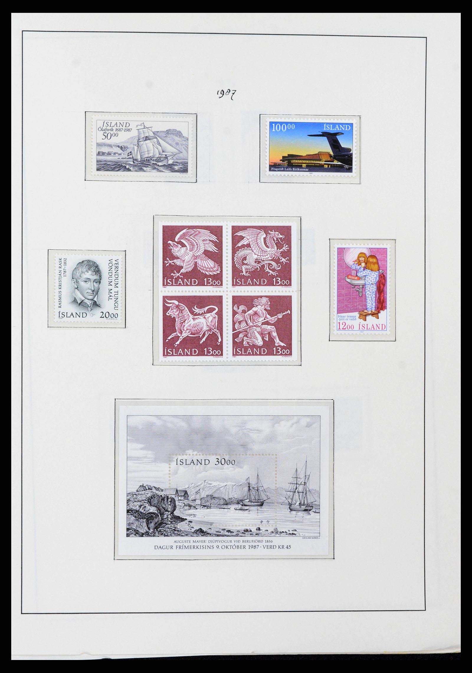 38722 0059 - Postzegelverzameling 38722 IJsland 1873-1989.