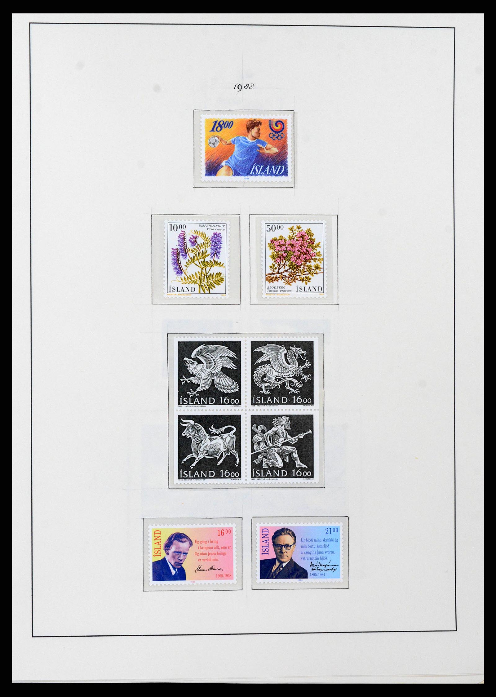 38722 0061 - Postzegelverzameling 38722 IJsland 1873-1989.