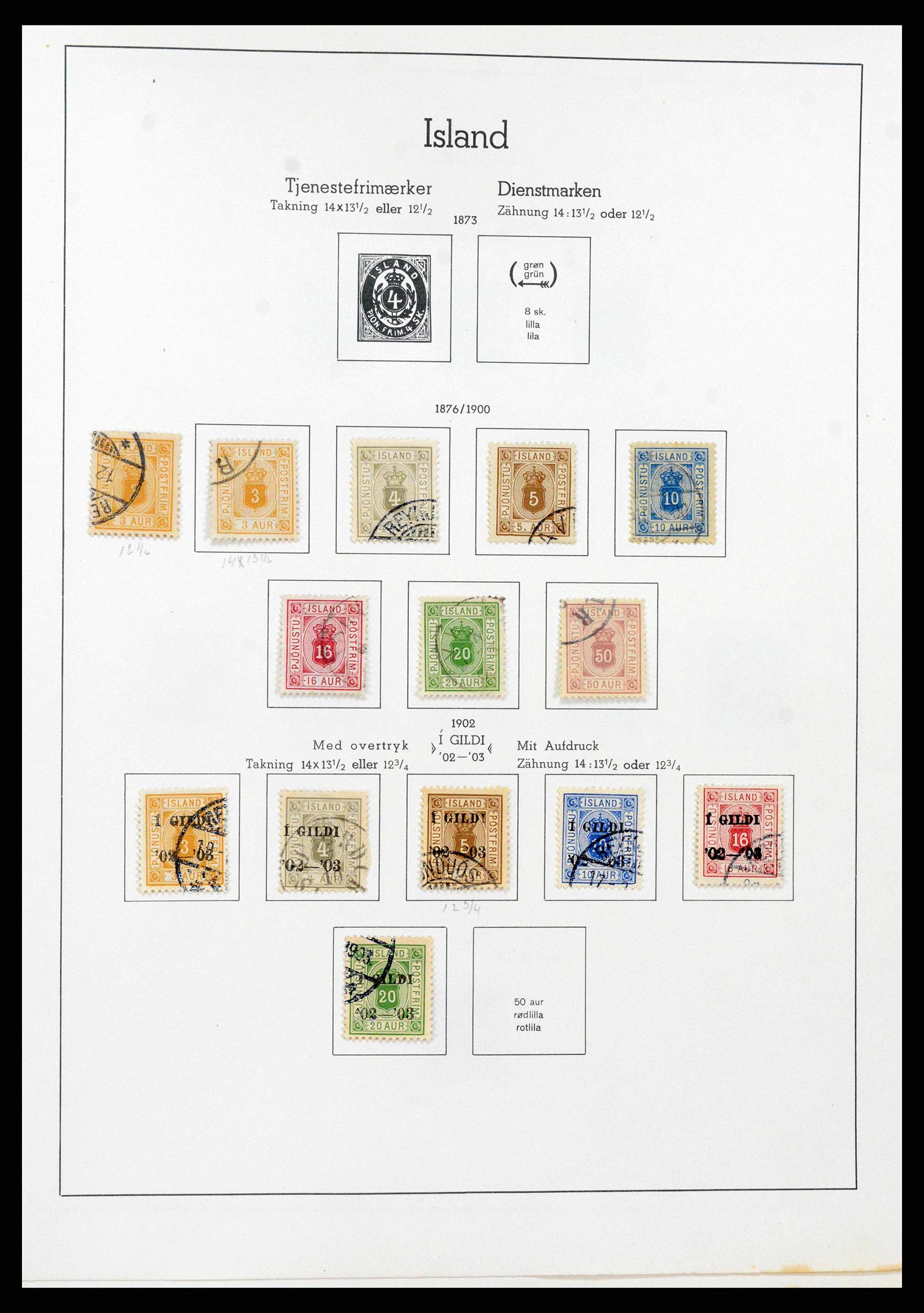 38722 0067 - Postzegelverzameling 38722 IJsland 1873-1989.