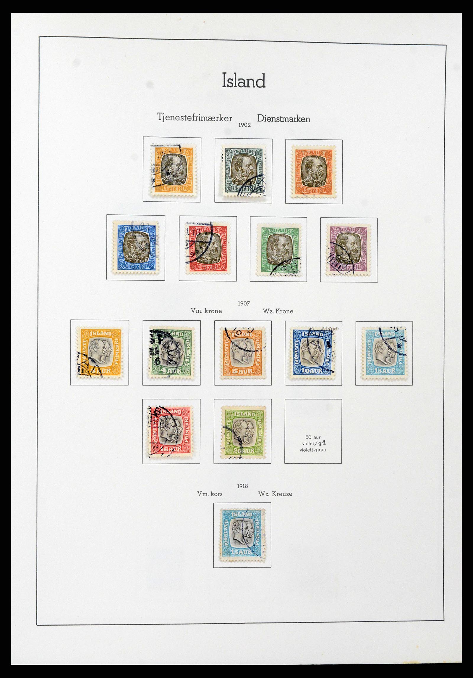38722 0068 - Postzegelverzameling 38722 IJsland 1873-1989.