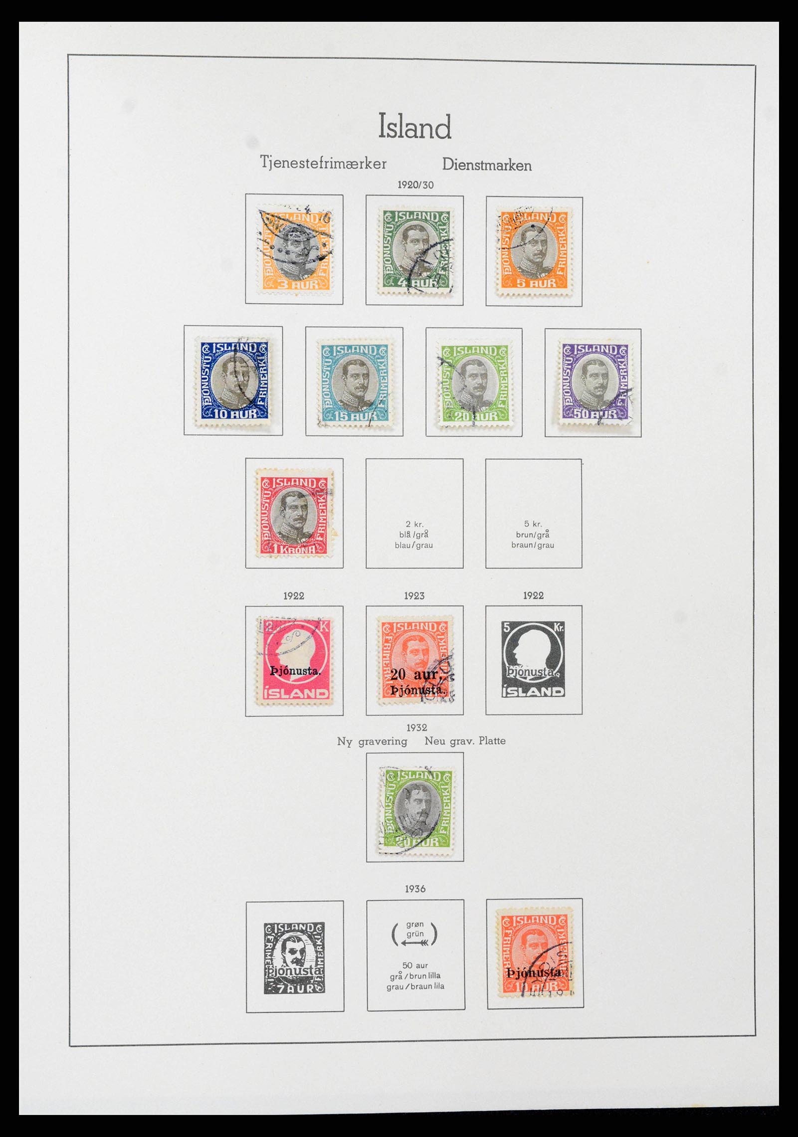 38722 0069 - Postzegelverzameling 38722 IJsland 1873-1989.