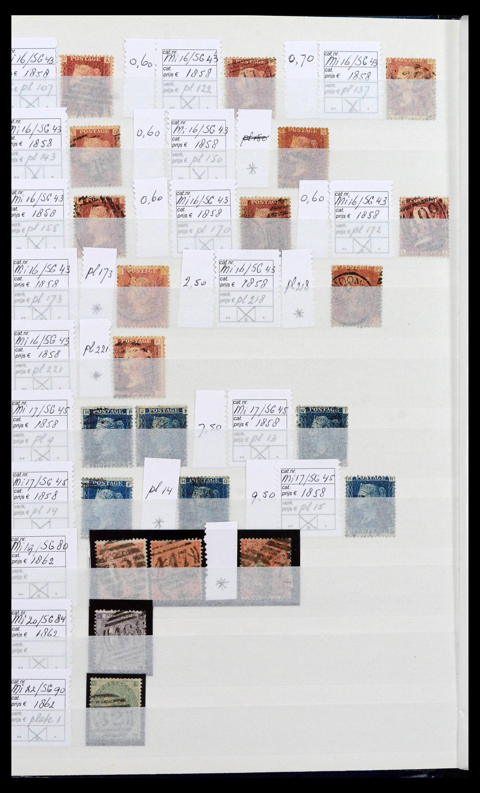 38724 0002 - Postzegelverzameling 38724 Engeland 1840-1970.