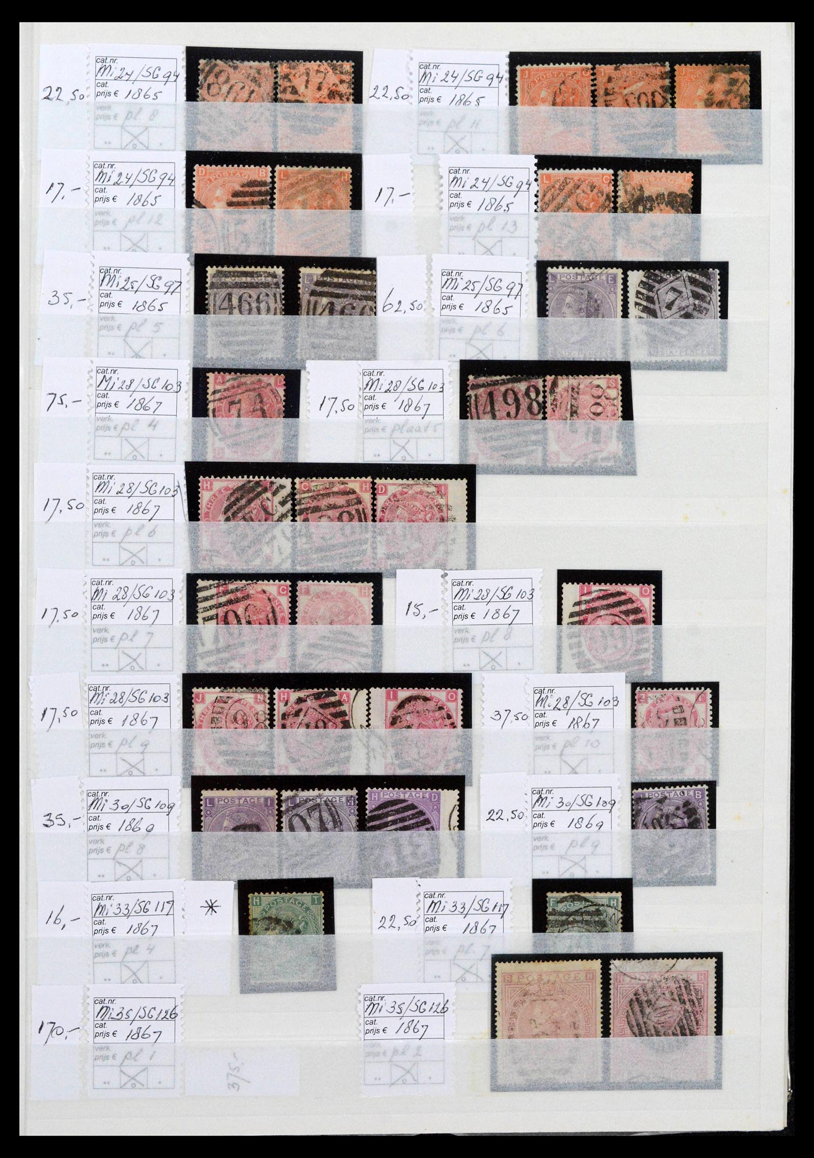 38724 0003 - Stamp collection 38724 Great Britain 1840-1970.