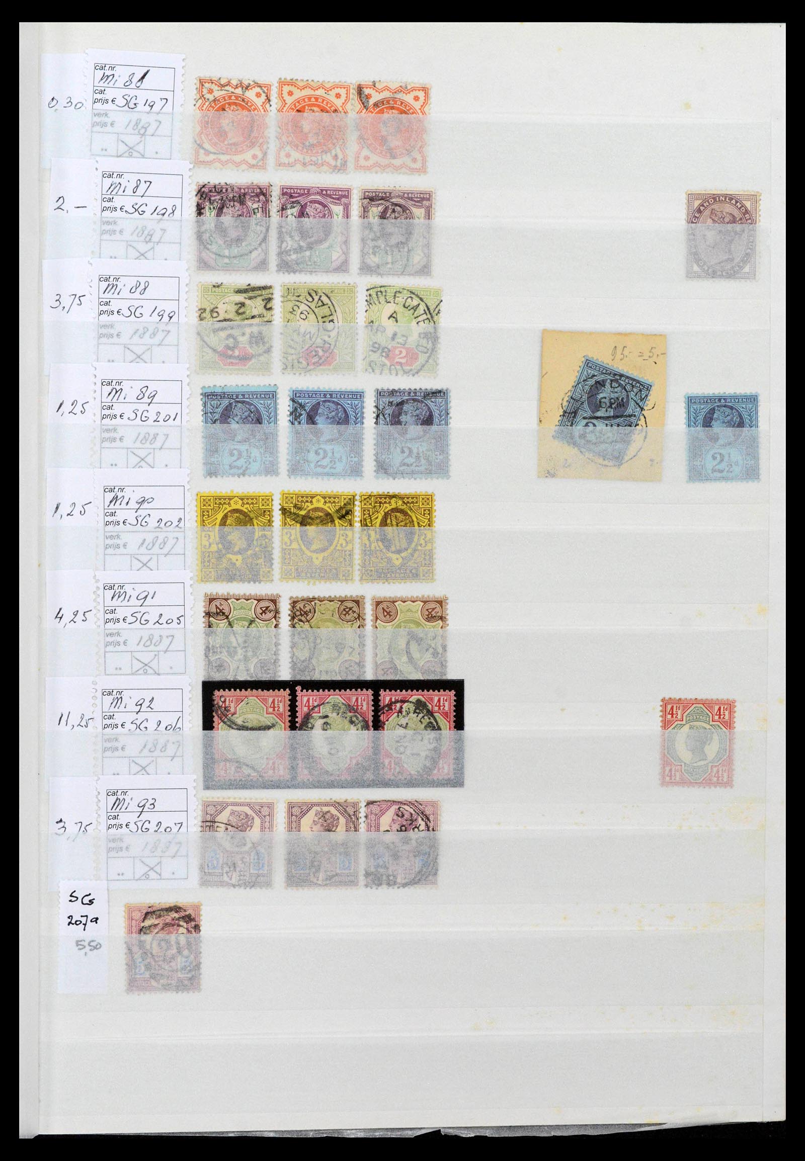 38724 0009 - Postzegelverzameling 38724 Engeland 1840-1970.