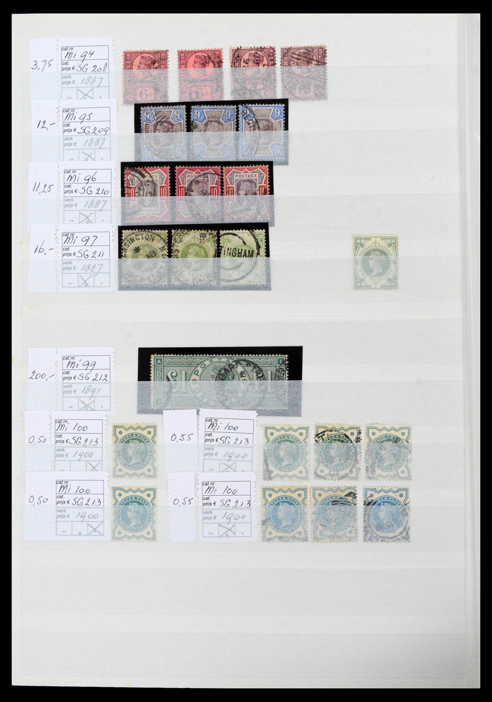 38724 0010 - Postzegelverzameling 38724 Engeland 1840-1970.